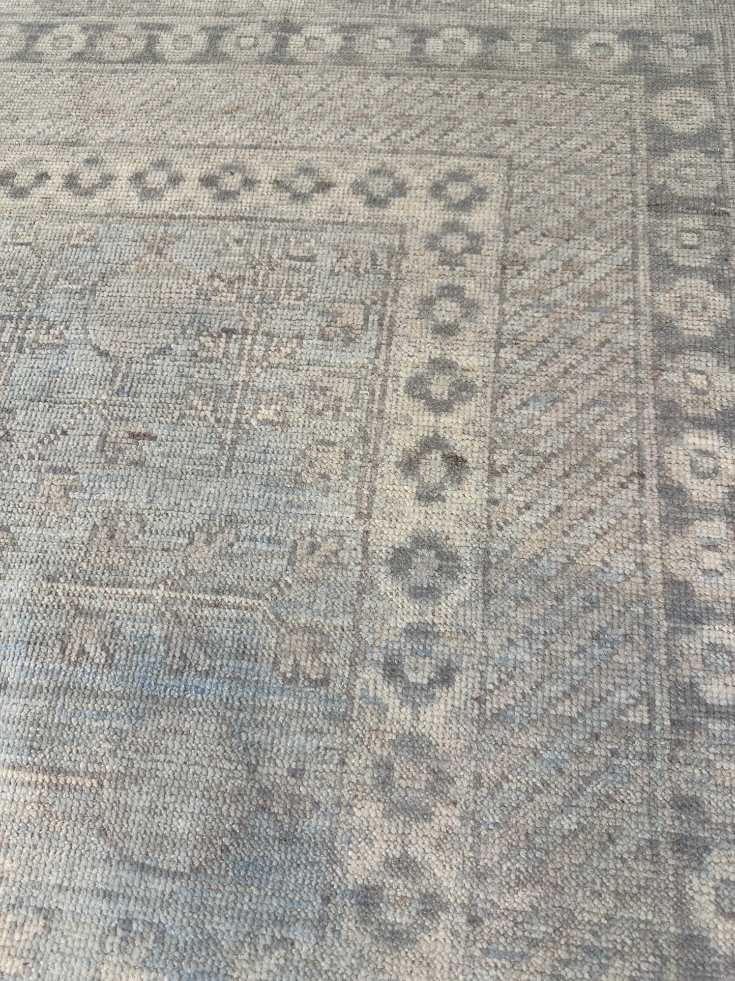 Hand-Knotted Wool Rug Turkish Oushak 8' x 10'
