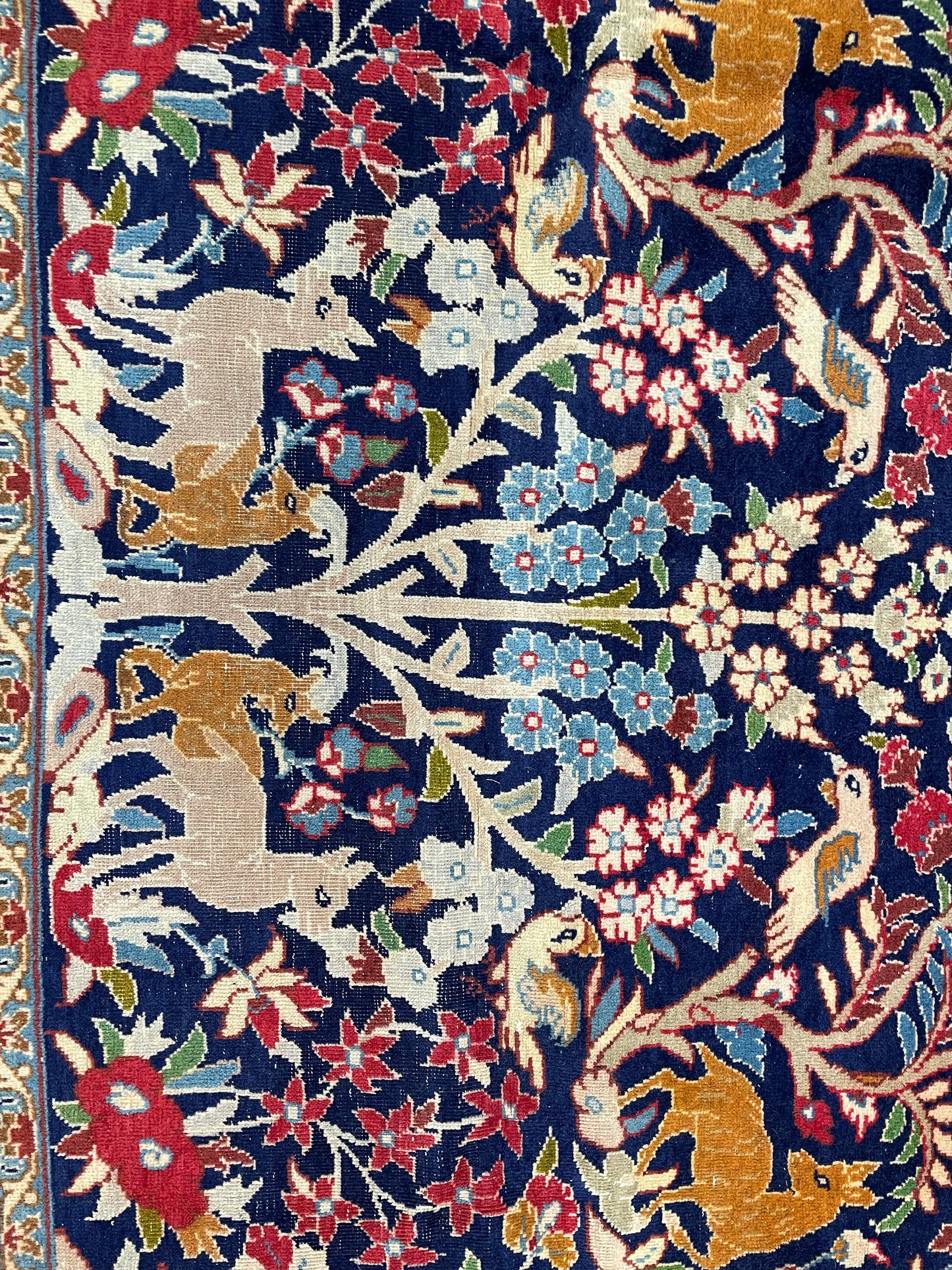 Hand-Knotted Wool Rug Qum 9'6" x 14'2"