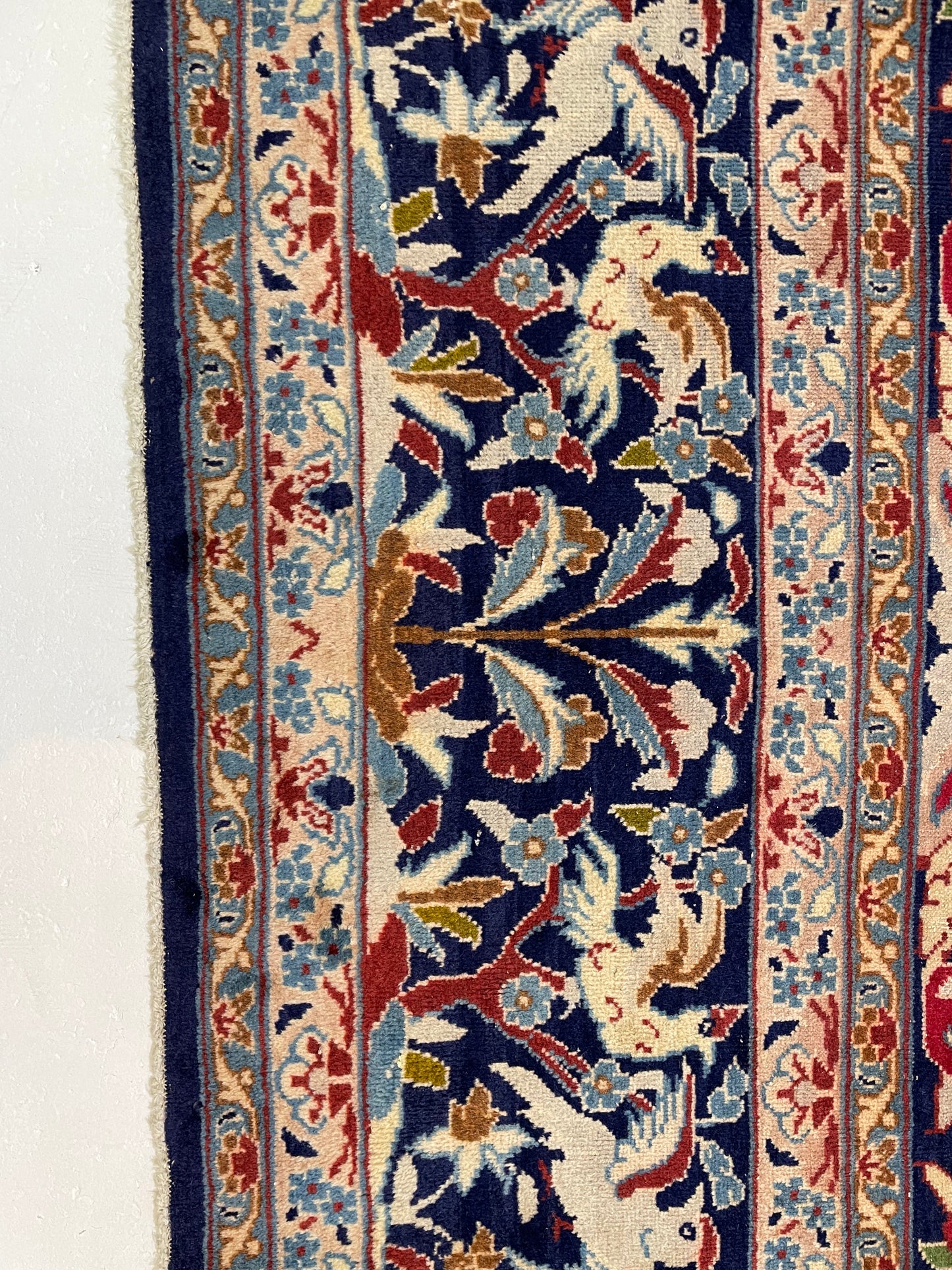 Hand-Knotted Wool Rug Qum 9'6" x 14'2"