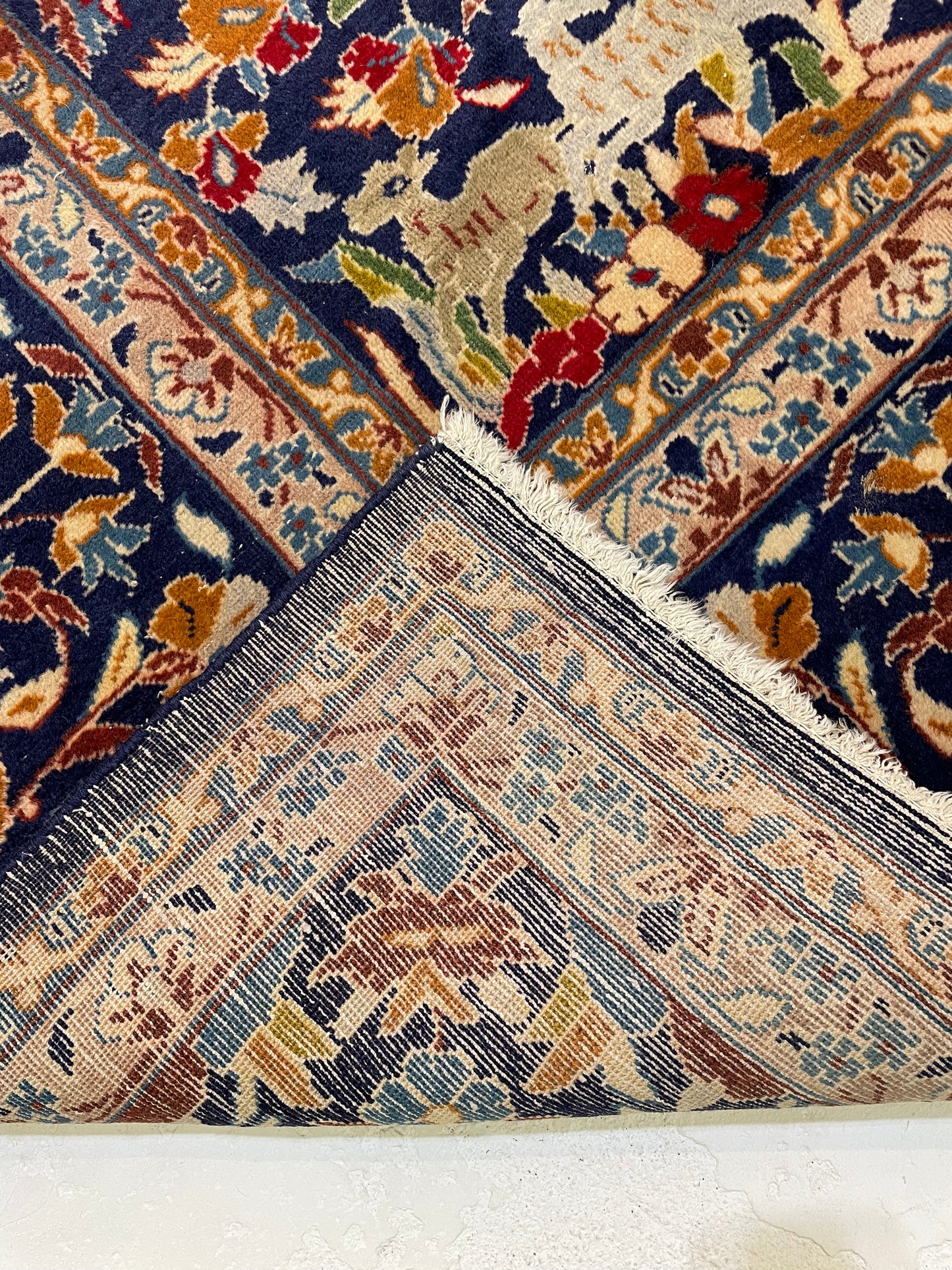 Hand-Knotted Wool Rug Qum 9'6" x 14'2"