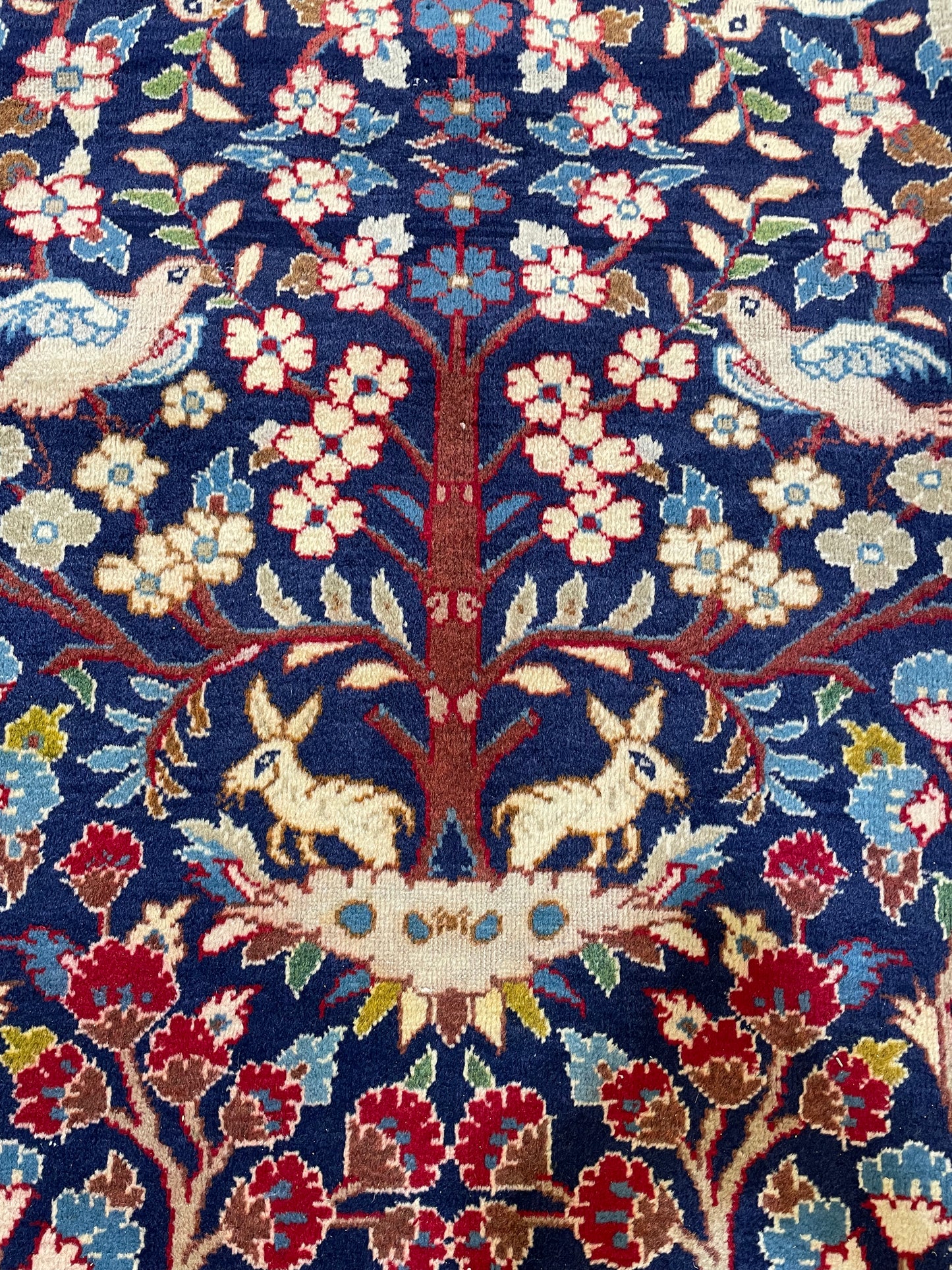 Hand-Knotted Wool Rug Qum 9'6" x 14'2"