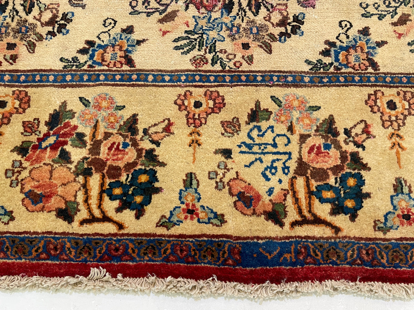 Hand-Knotted Wool Rug Qum 10'2" x 13'3"