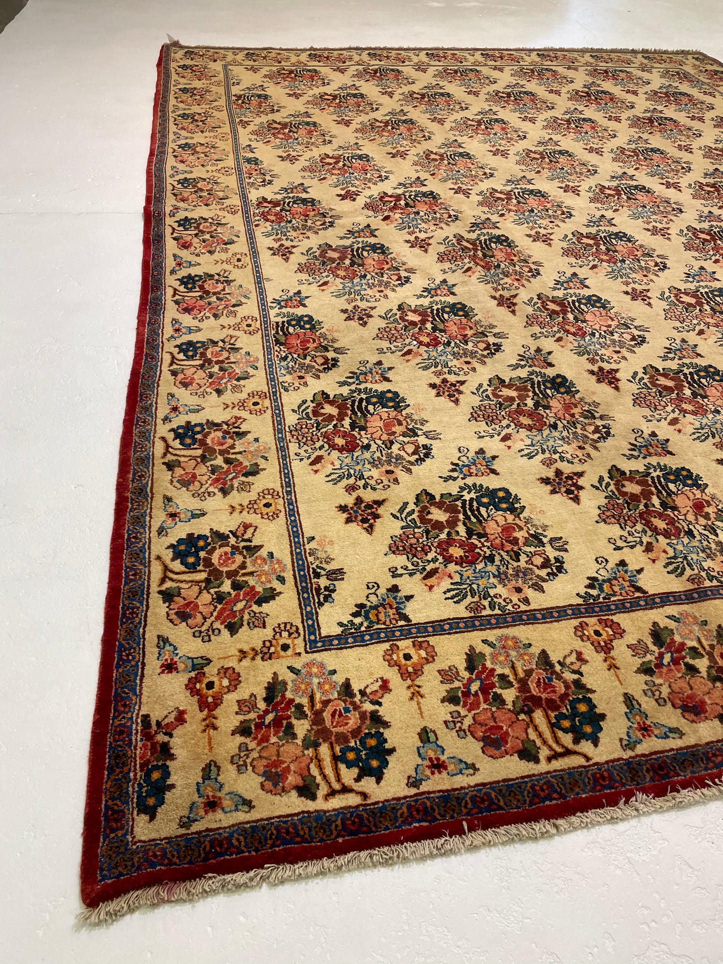 Hand-Knotted Wool Rug Qum 10'2" x 13'3"