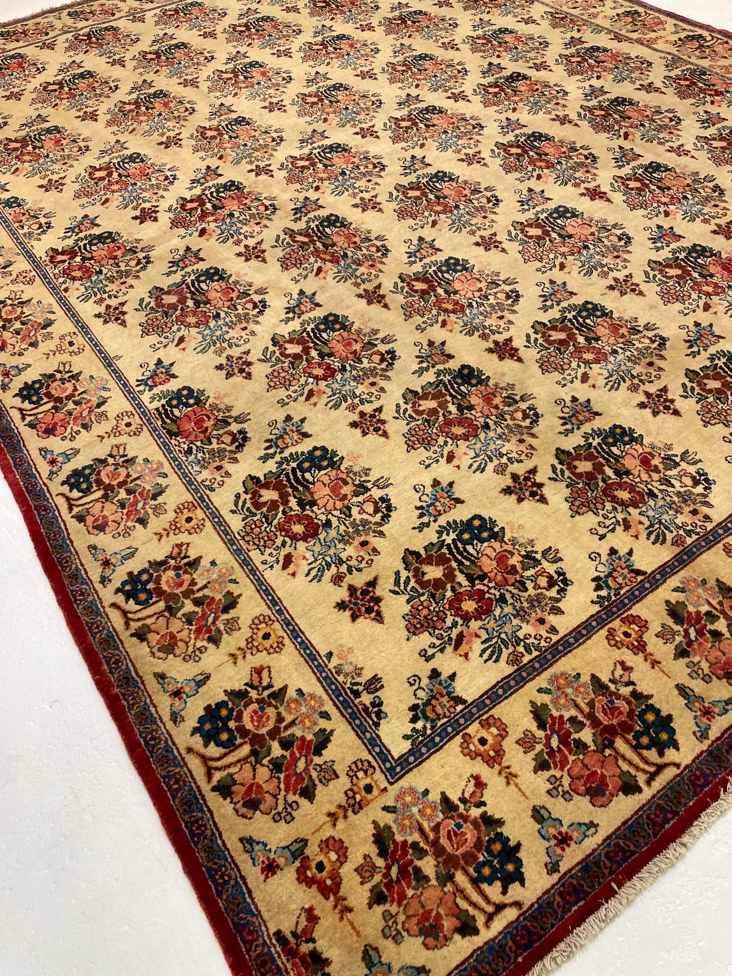 Hand-Knotted Wool Rug Qum 10'2" x 13'3"