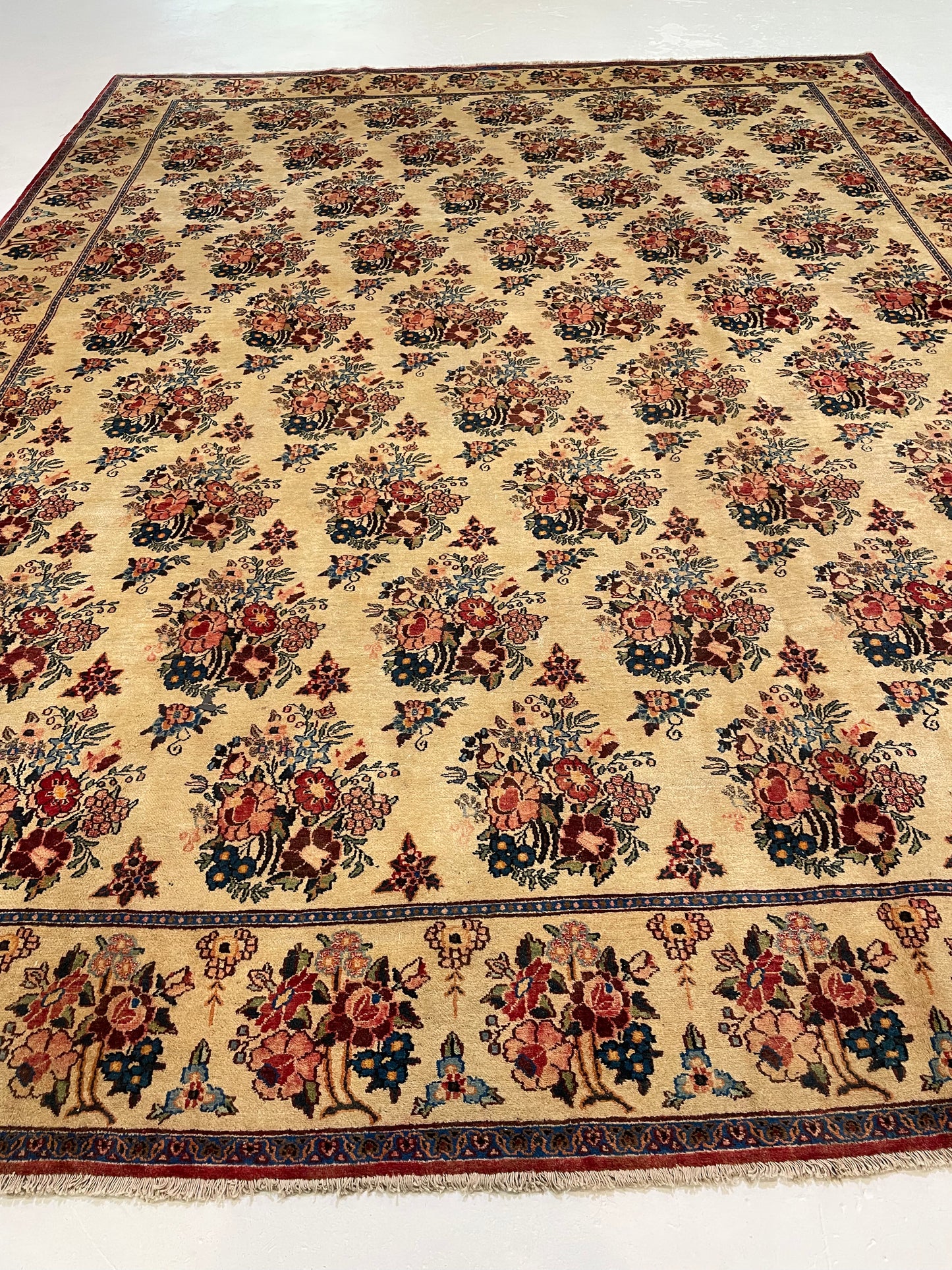 Hand-Knotted Wool Rug Qum 10'2" x 13'3"