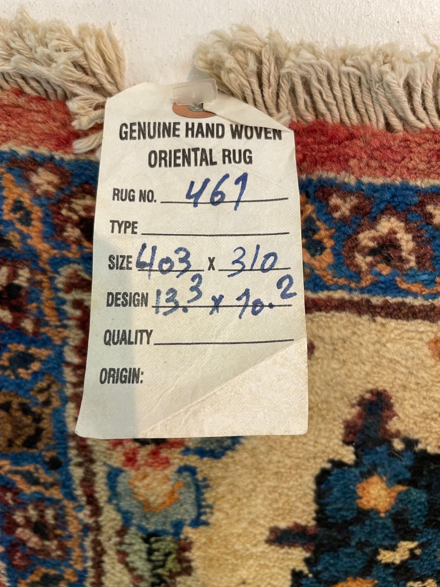 Hand-Knotted Wool Rug Qum 10'2" x 13'3"