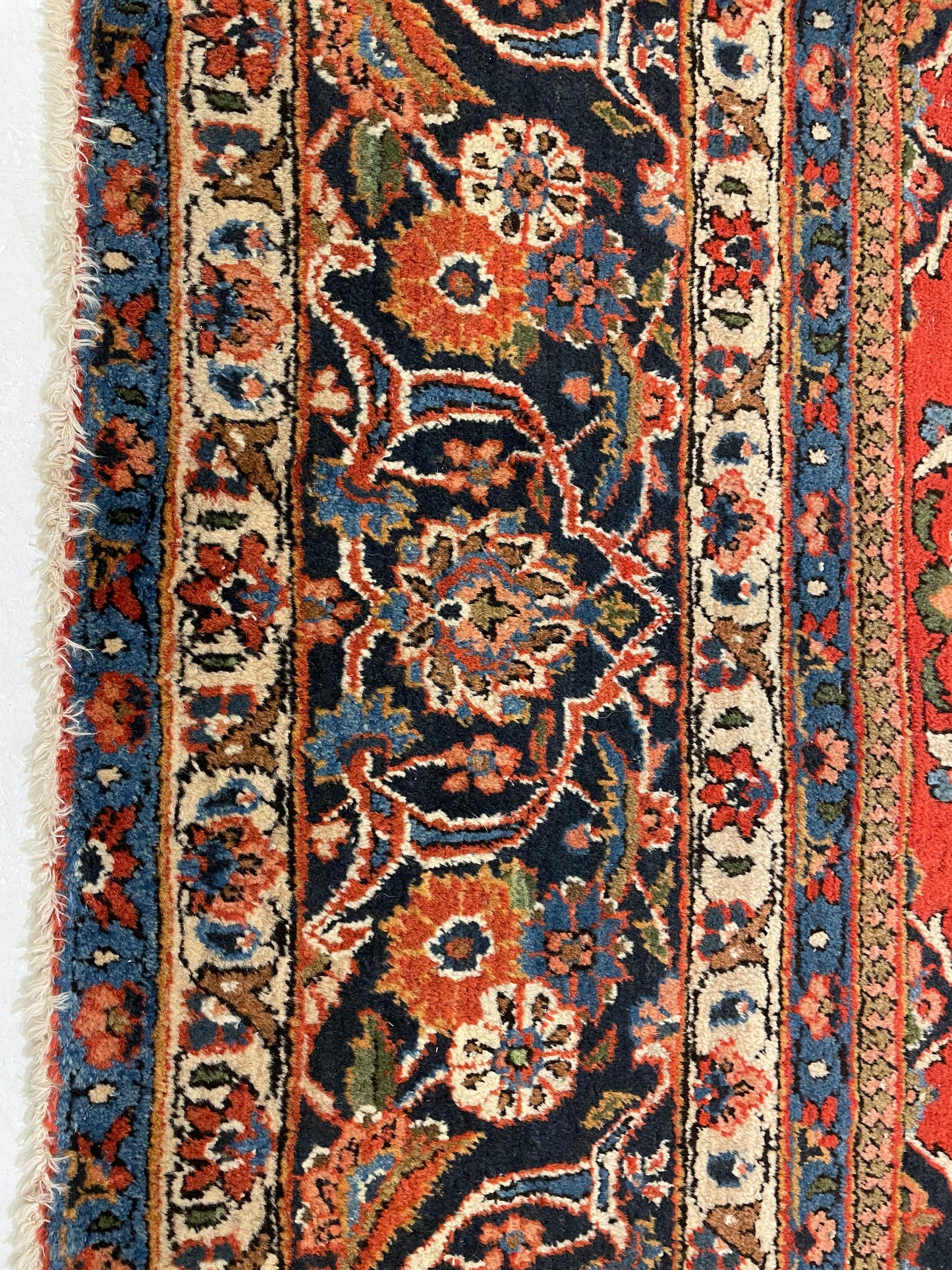 Hand-Knotted Wool Rug Kashan 10' x 13'10"