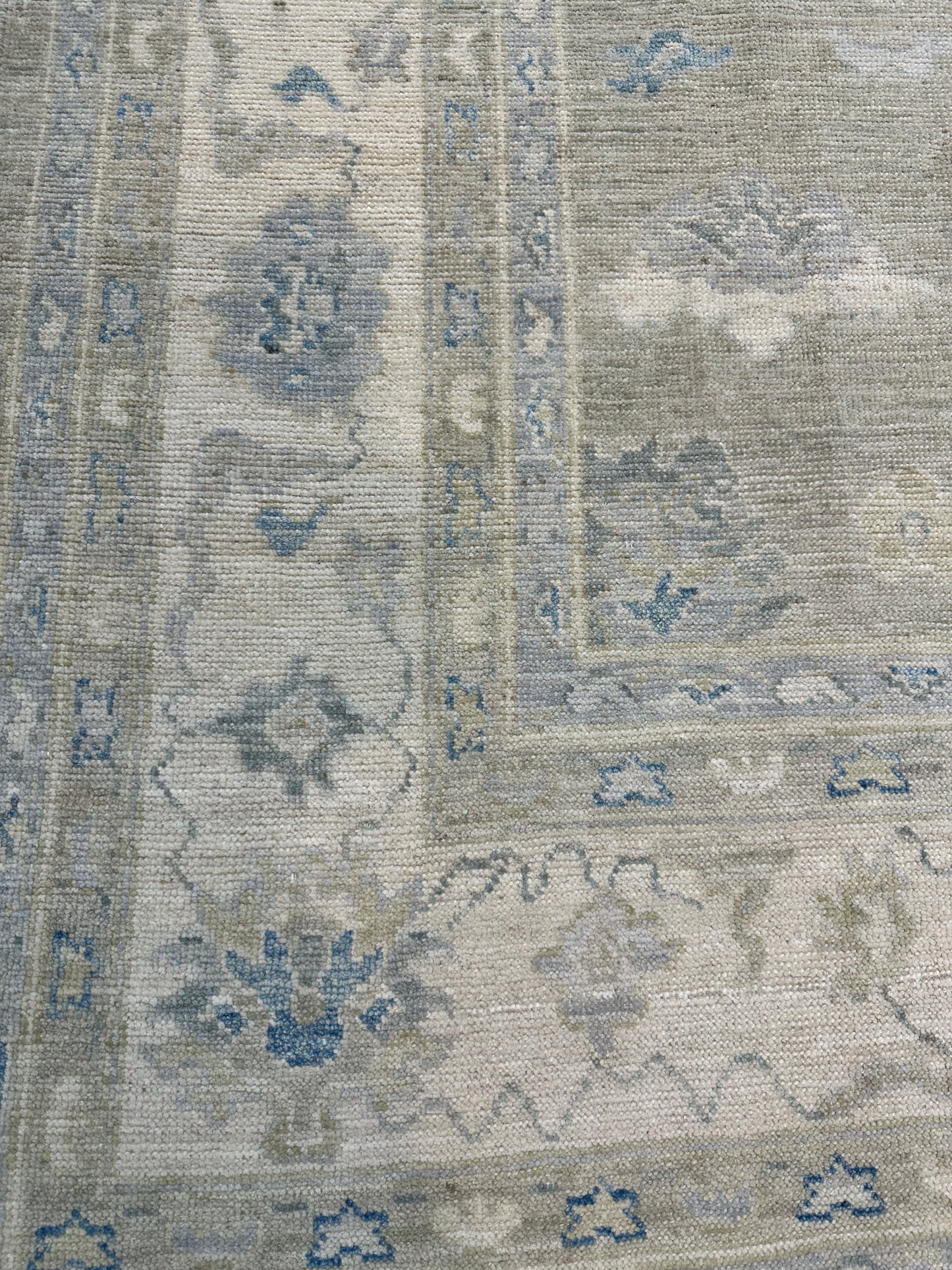Hand-Knotted Wool Rug Turkish Oushak 7'8" x 10'5"