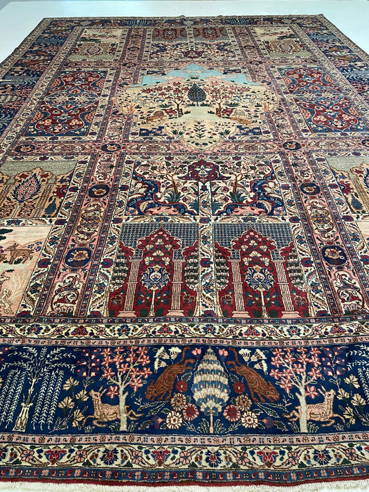 Hand-Knotted Wool Rug Tabriz Khoy 11'4" x 16'