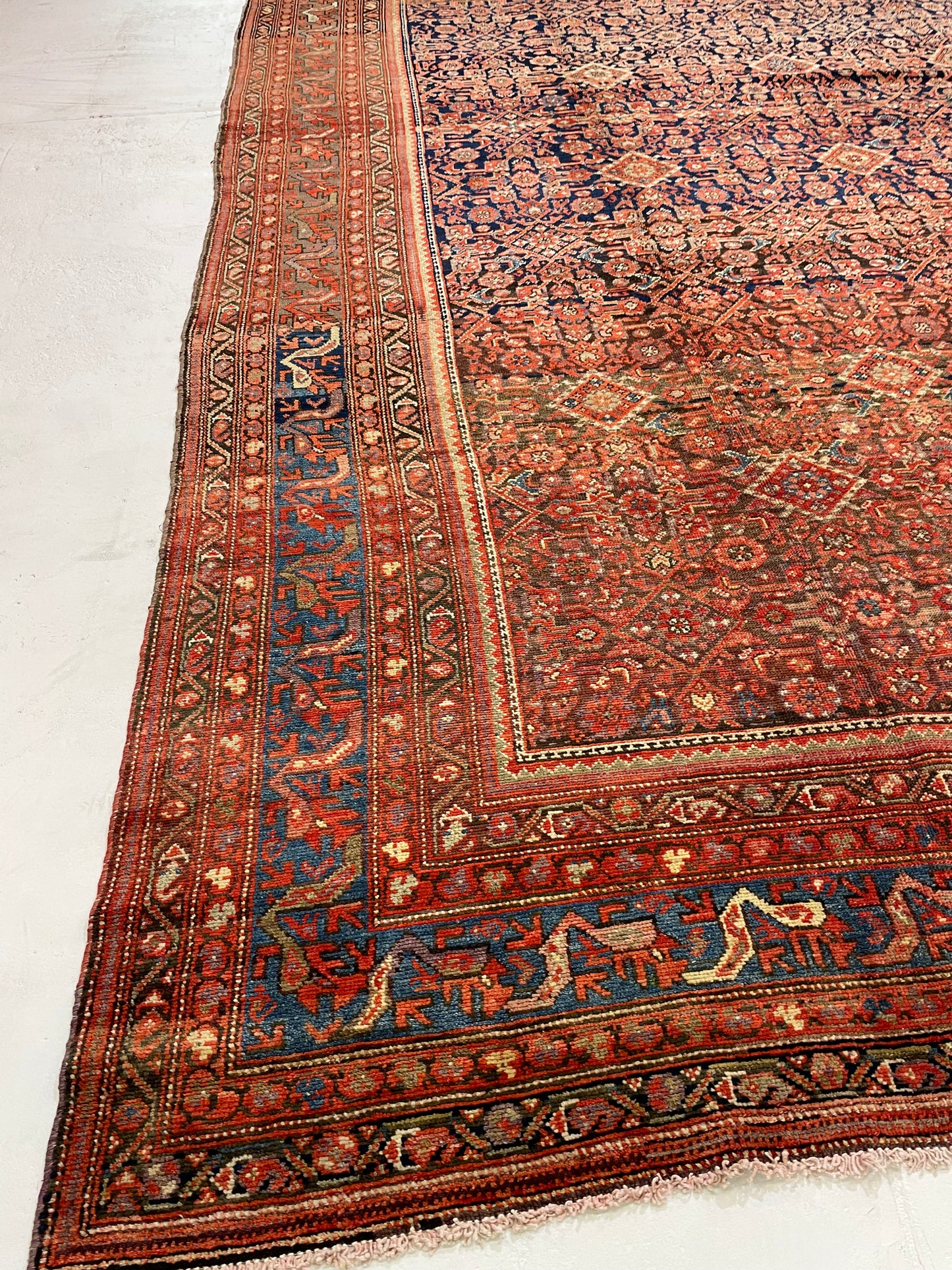 Antique Hand-Knotted Wool Rug Malayer 10'1" x 16'5"