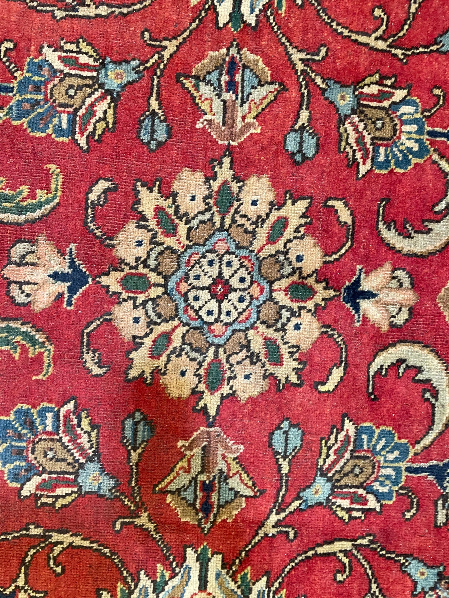 Hand-Knotted Wool Rug Tabriz 11'7" x 12'11"