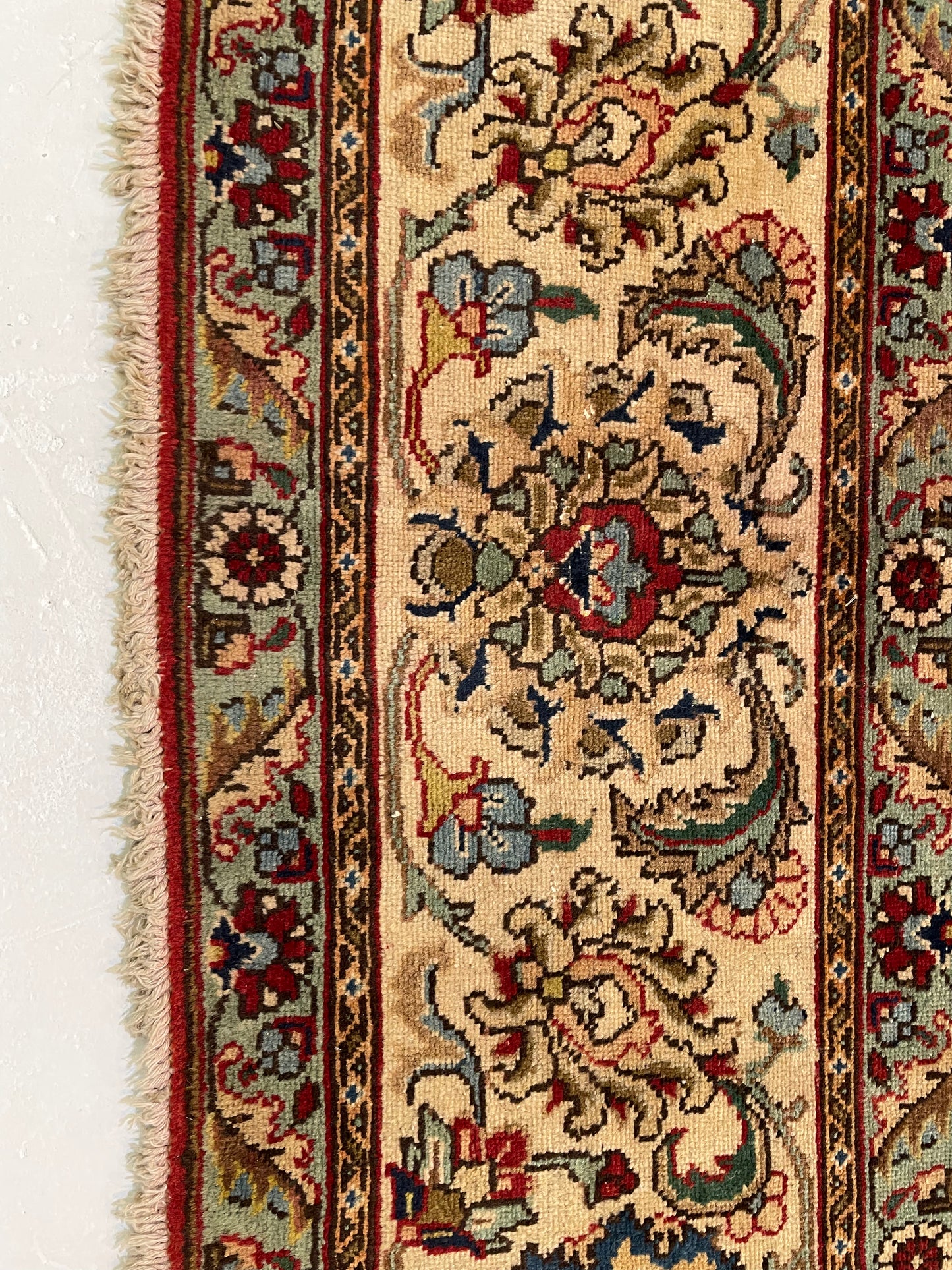 Hand-Knotted Wool Rug Tabriz 11'7" x 12'11"