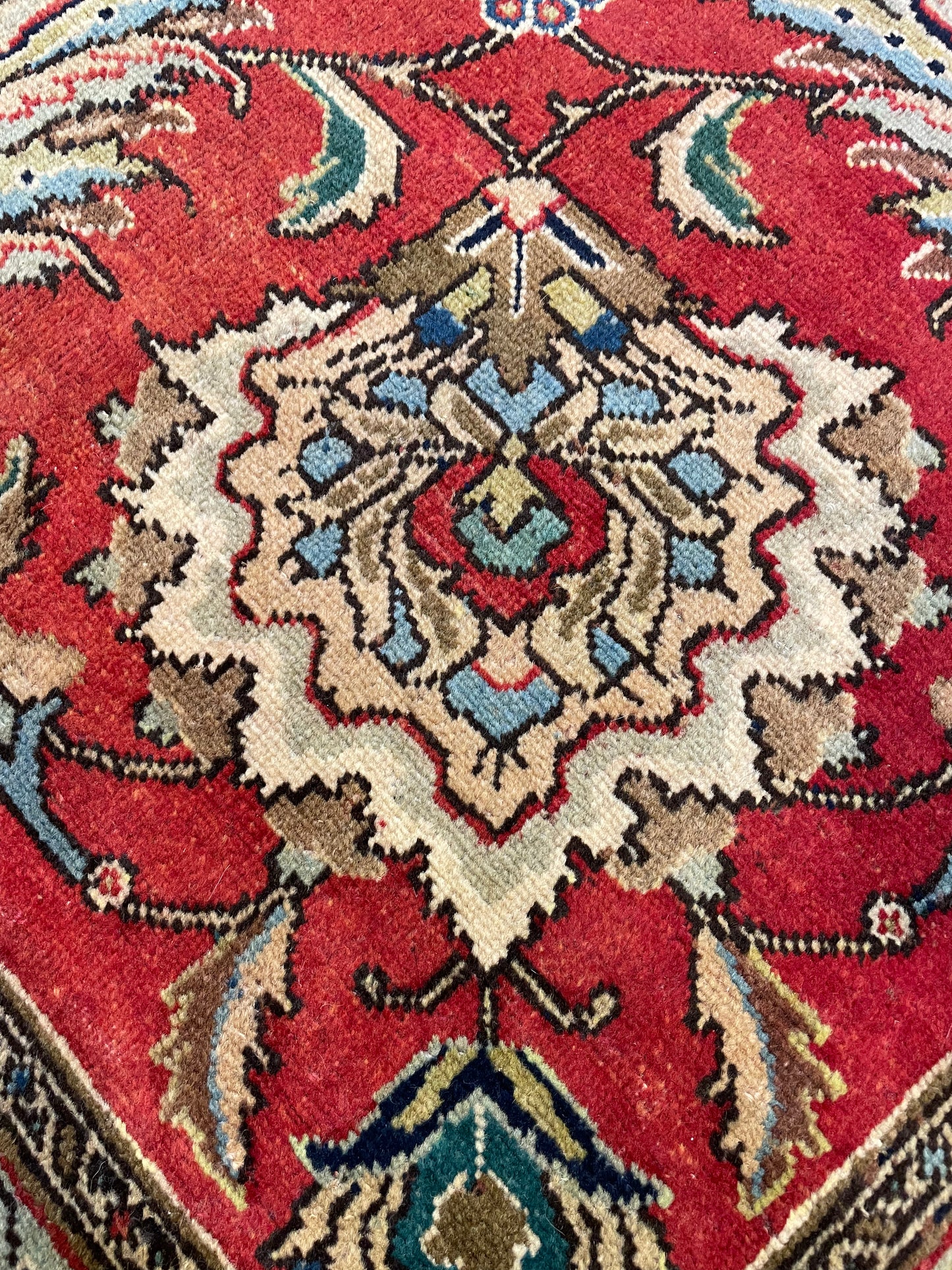 Hand-Knotted Wool Rug Tabriz 11'7" x 12'11"