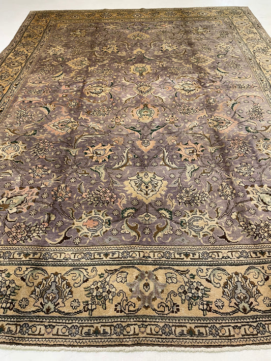Hand-Knotted Wool Rug Tabriz 9'8" x 12'11"