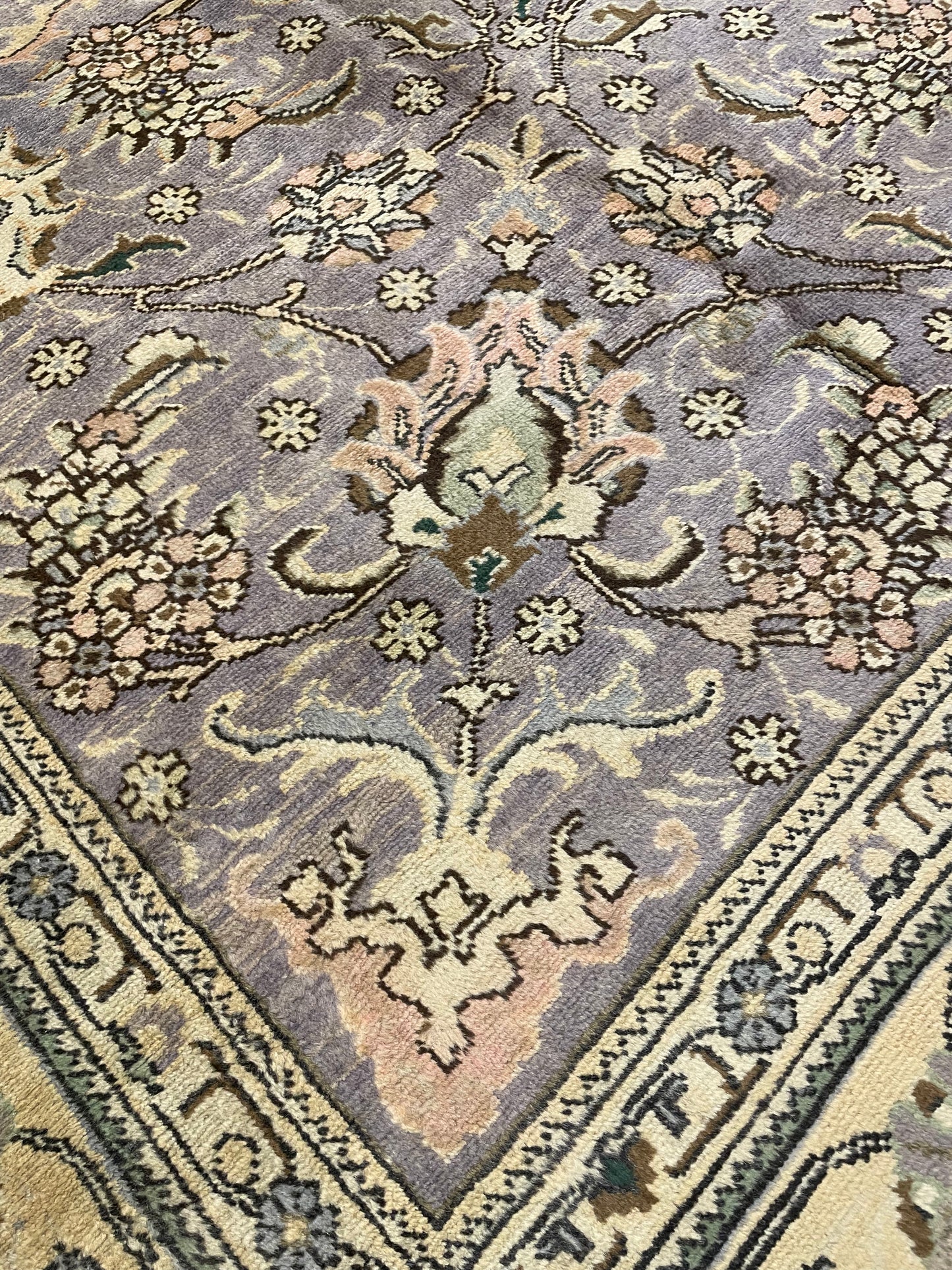 Hand-Knotted Wool Rug Tabriz 9'8" x 12'11"