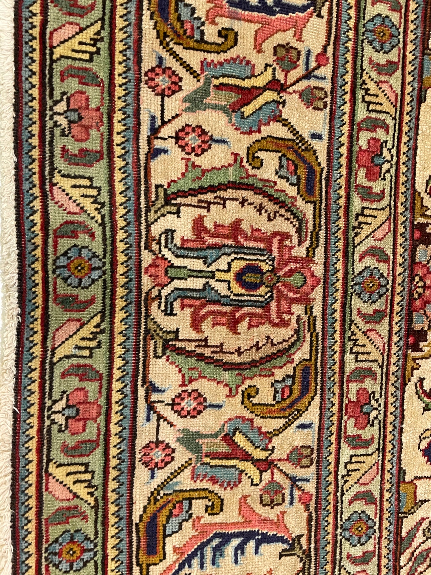 Hand-Knotted Wool Rug Tabriz 8'7" x 11'2"