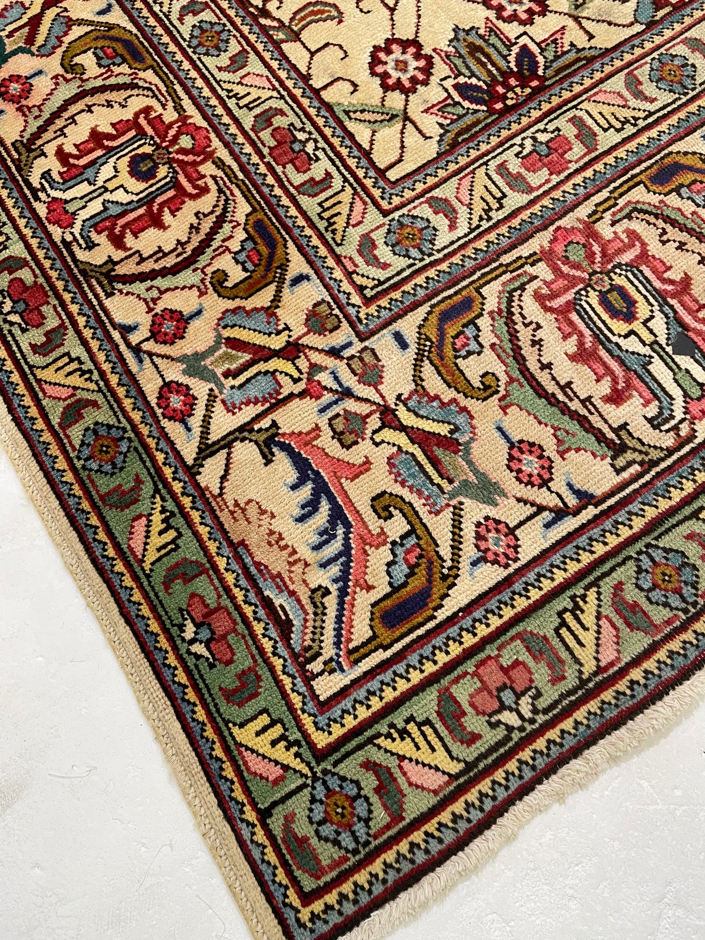 Hand-Knotted Wool Rug Tabriz 8'7" x 11'2"