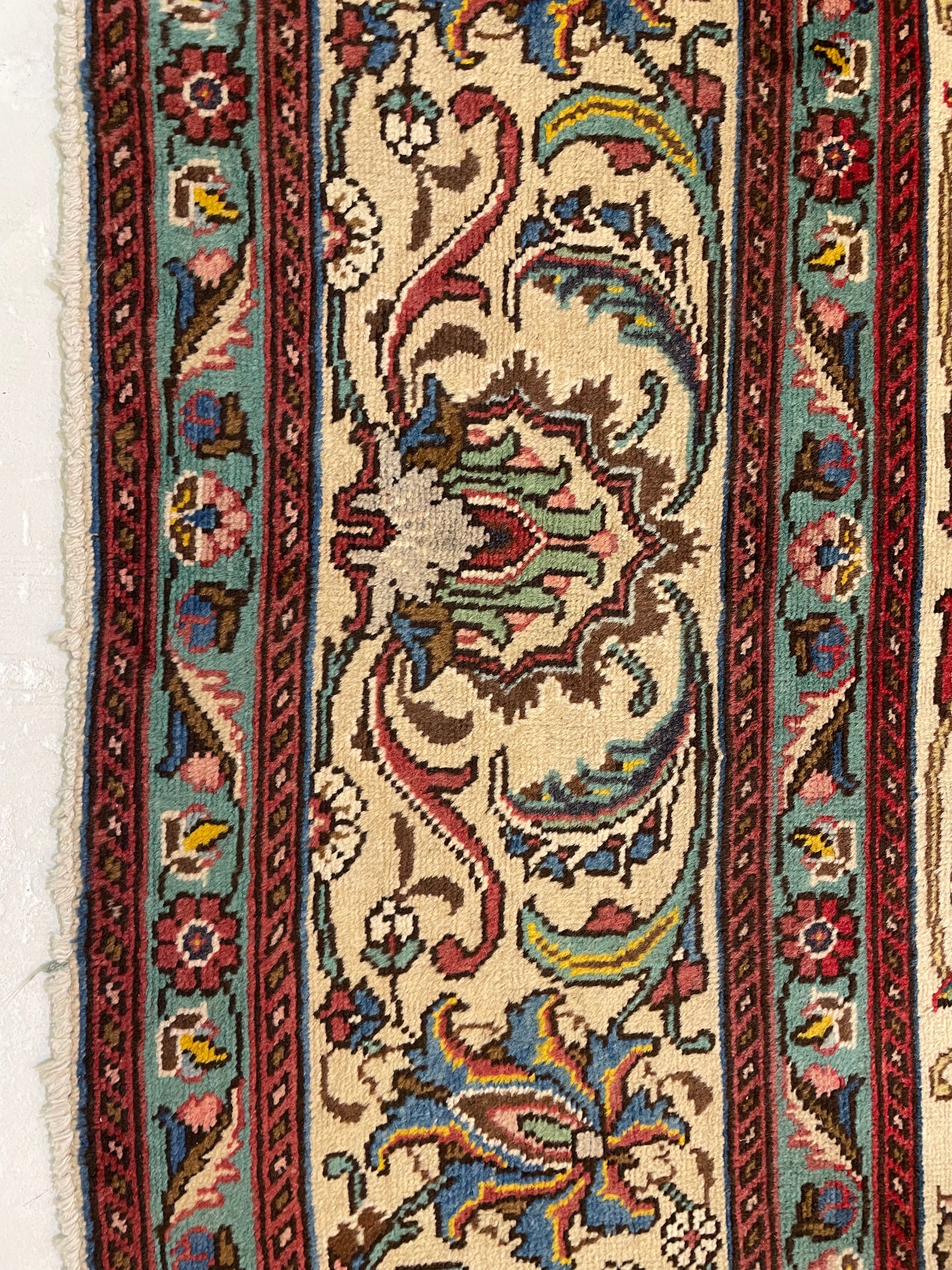Hand-Knotted Wool Rug Tabriz 9'6" x 12'7"
