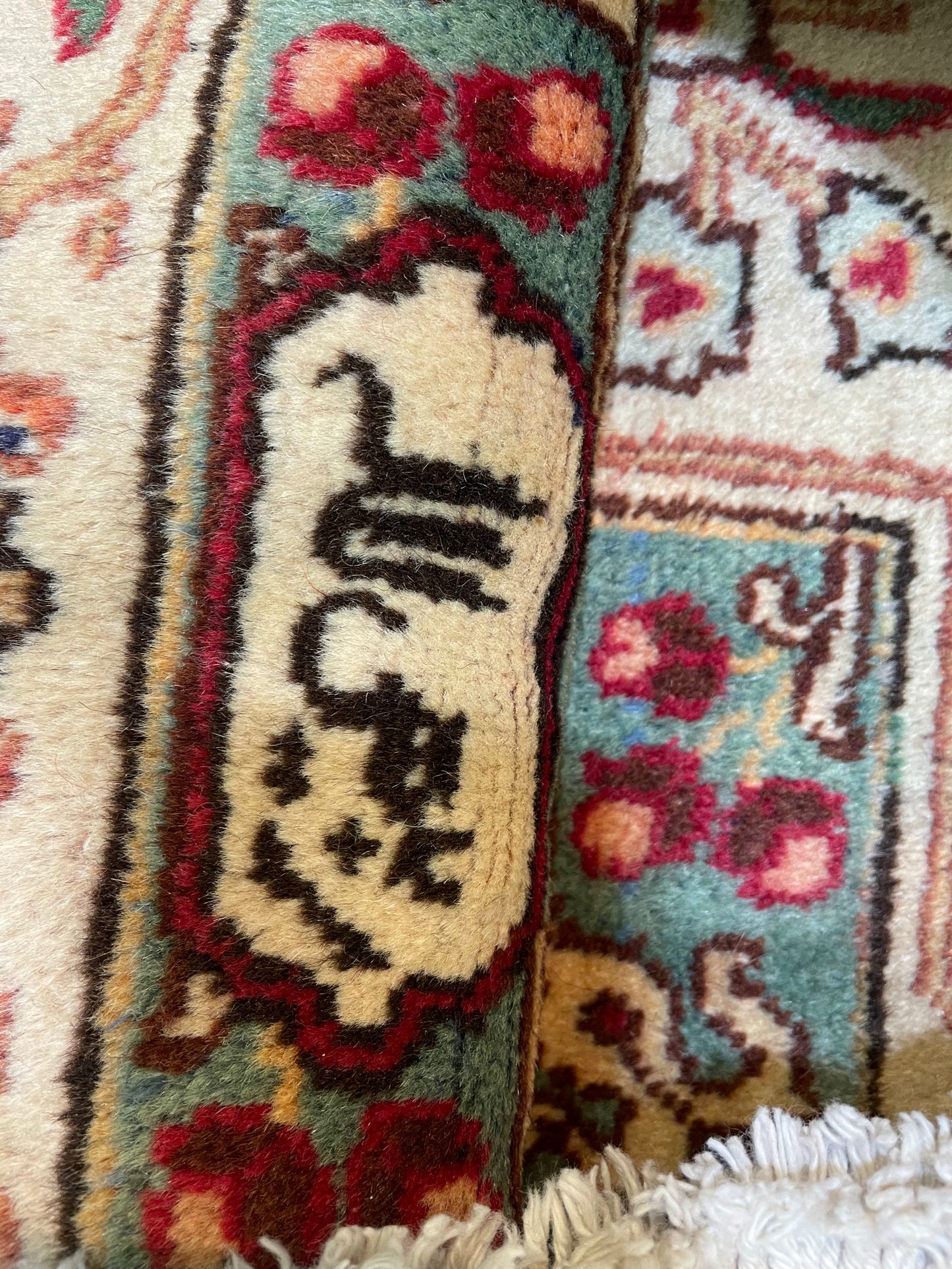 Hand-Knotted Wool Rug Tabriz Signed 9'9" x 12'4"