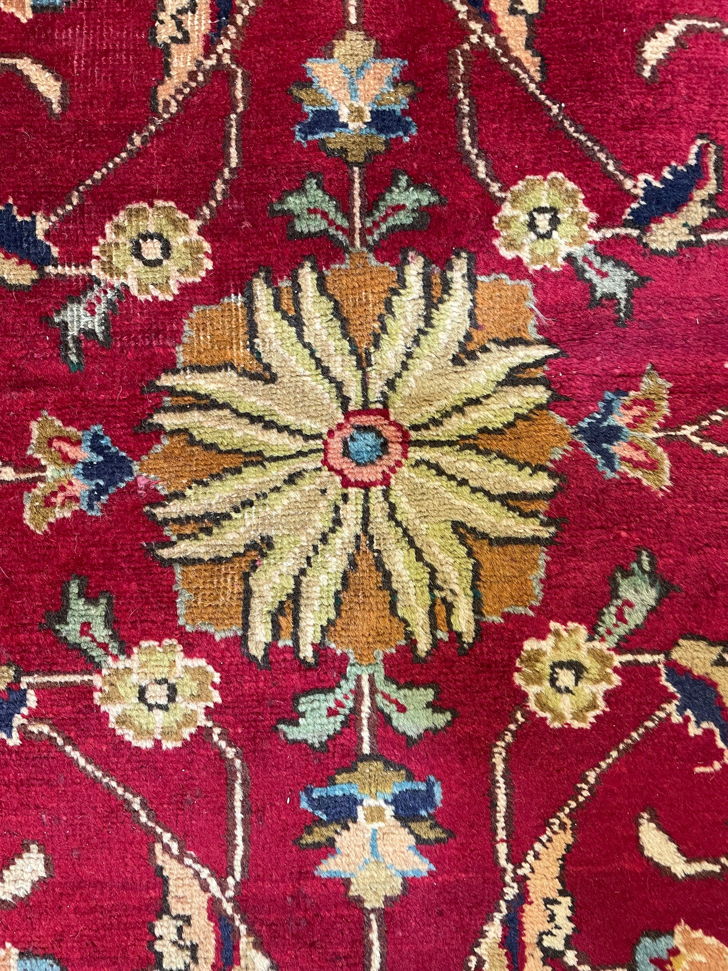 Hand-Knotted Wool Rug Tabriz 9'10" x 13'