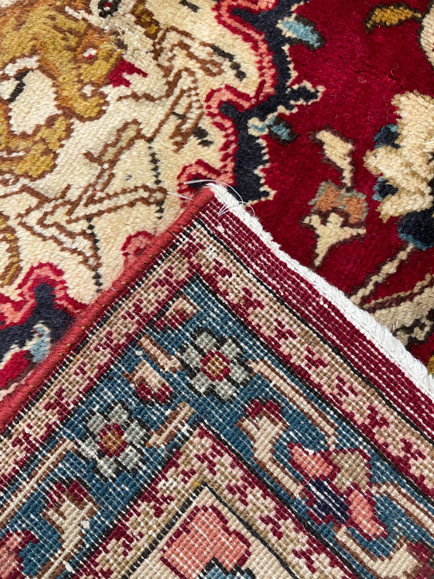 Hand-Knotted Wool Rug Tabriz 9'10" x 13'