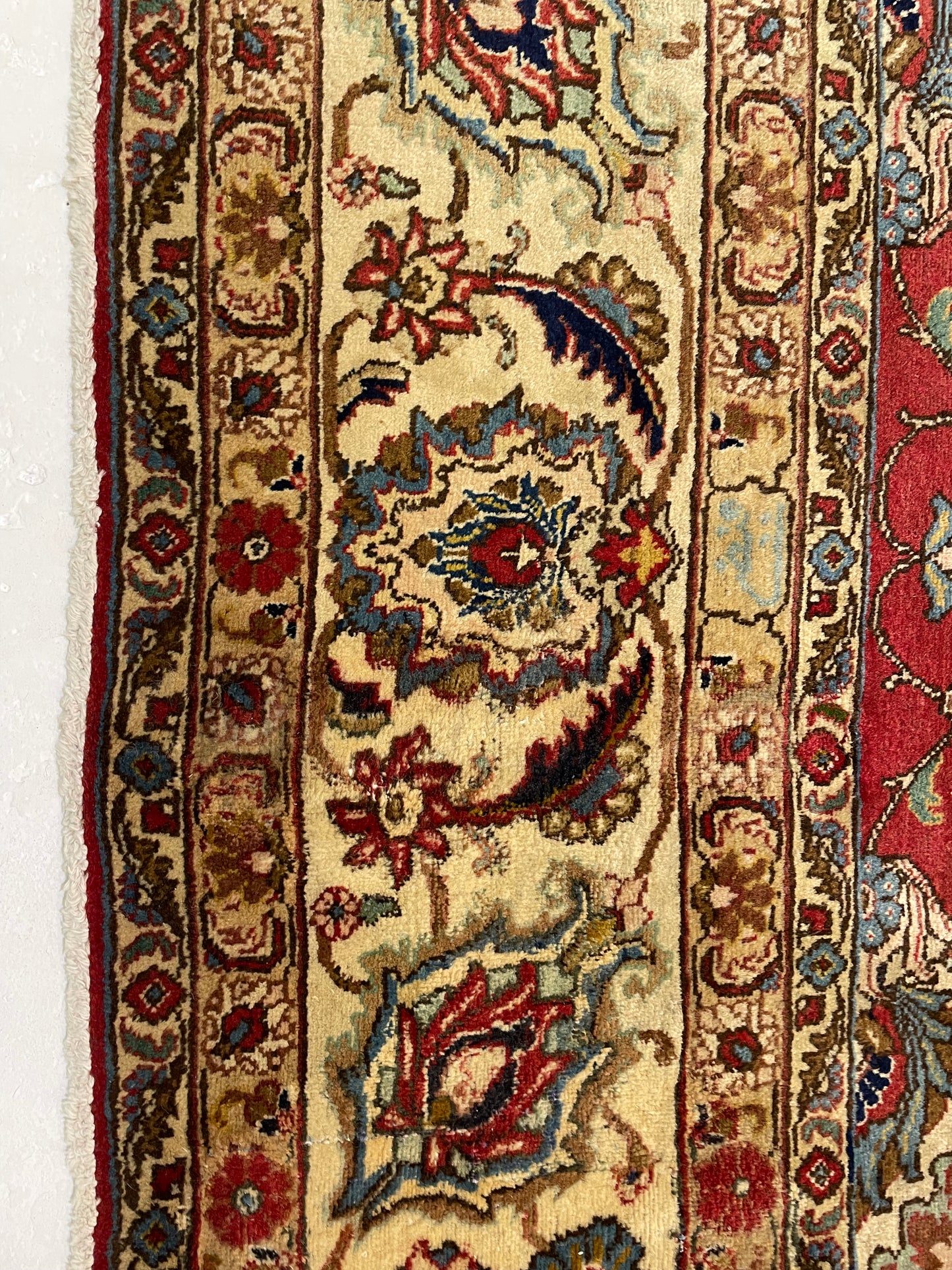 Hand-Knotted Wool Rug Tabriz 9'6" x 12'10"