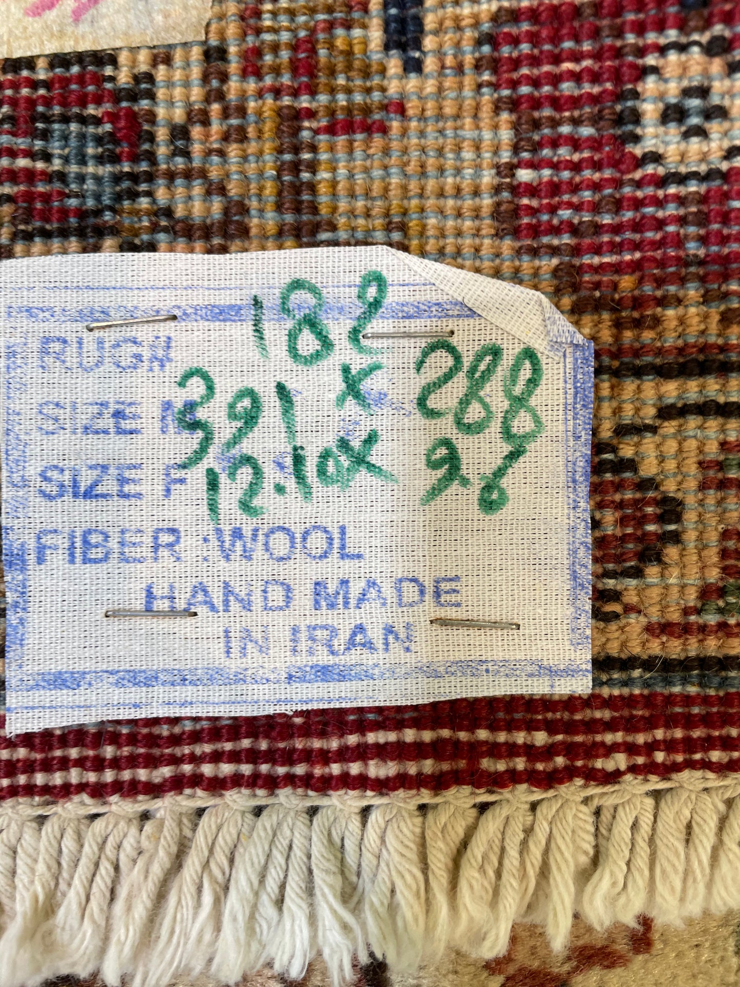 Hand-Knotted Wool Rug Tabriz 9'6" x 12'10"