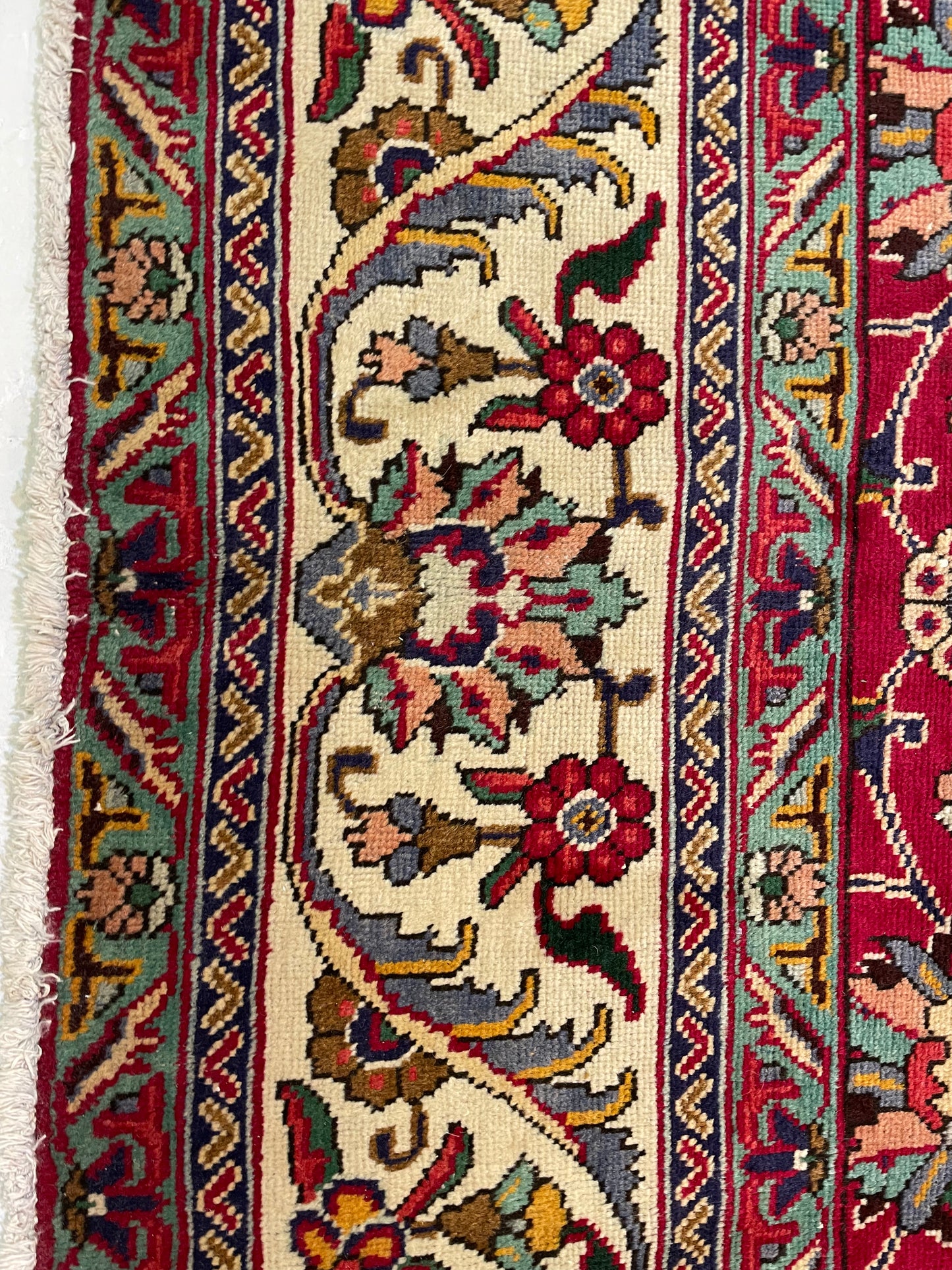 Hand-Knotted Wool Rug Tabriz 9'9" x 13'10"