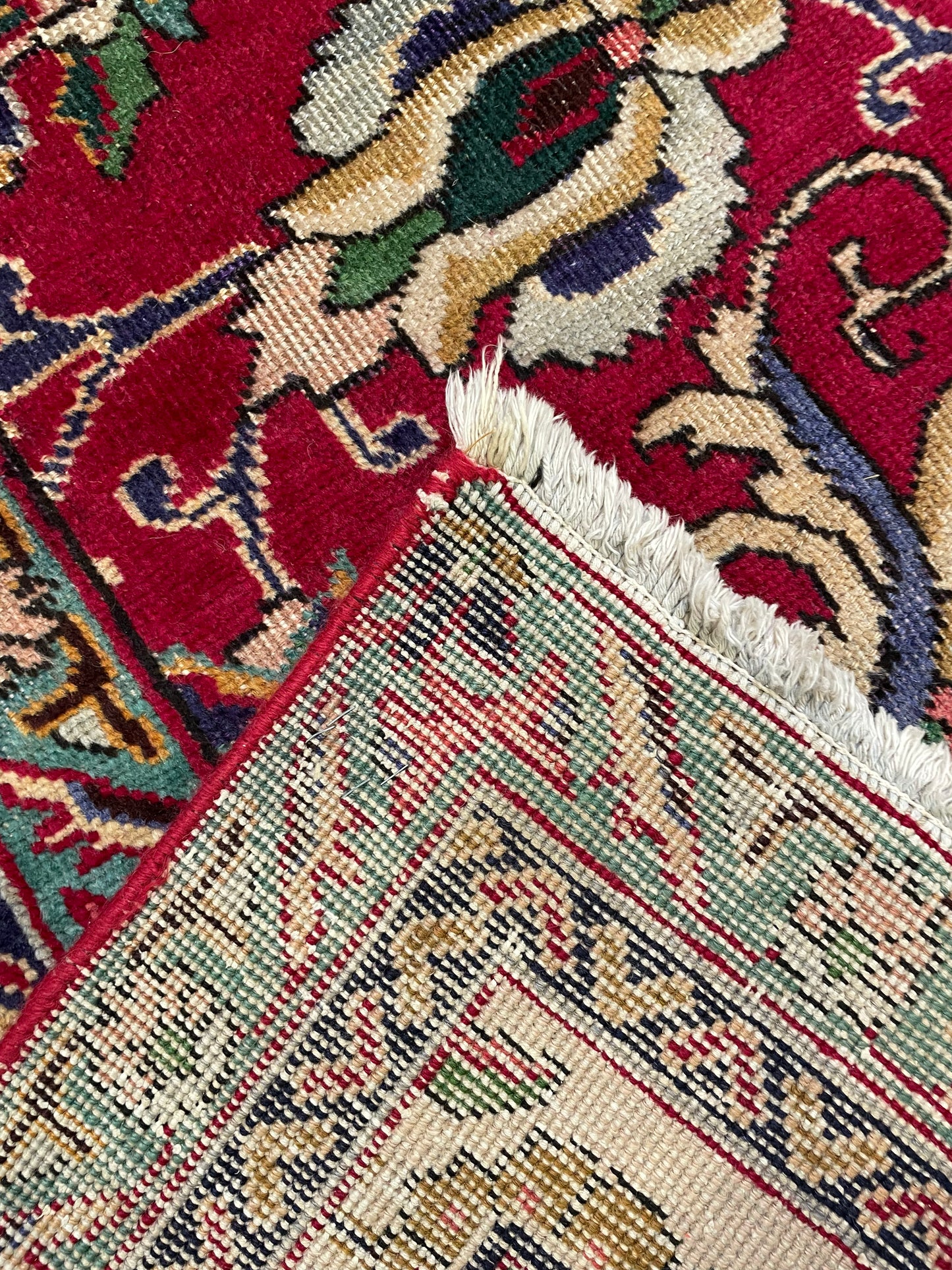 Hand-Knotted Wool Rug Tabriz 9'9" x 13'10"