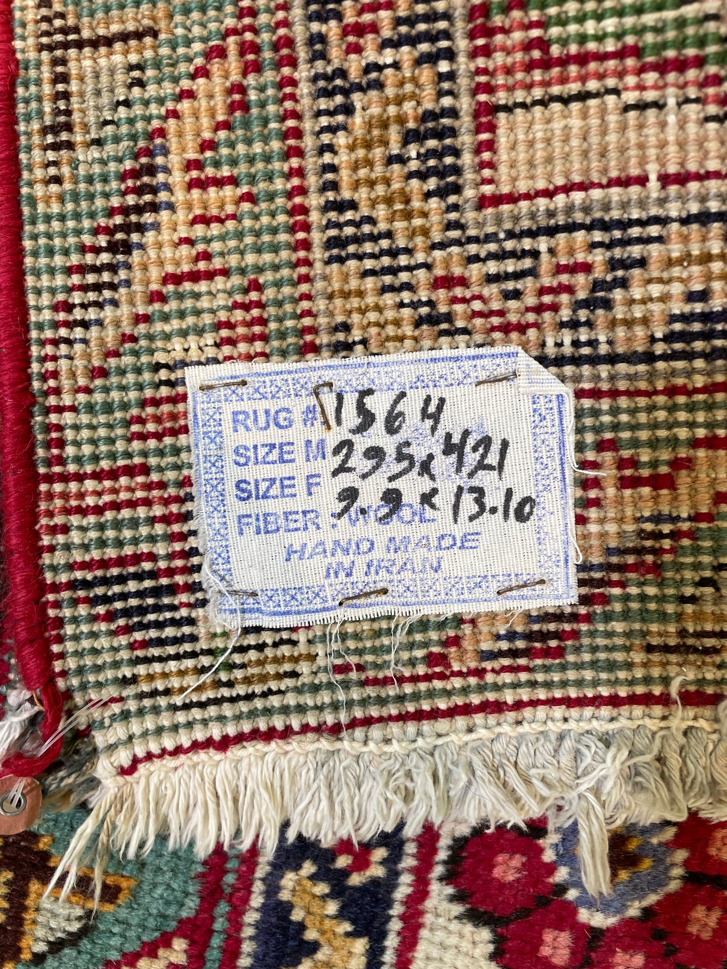 Hand-Knotted Wool Rug Tabriz 9'9" x 13'10"