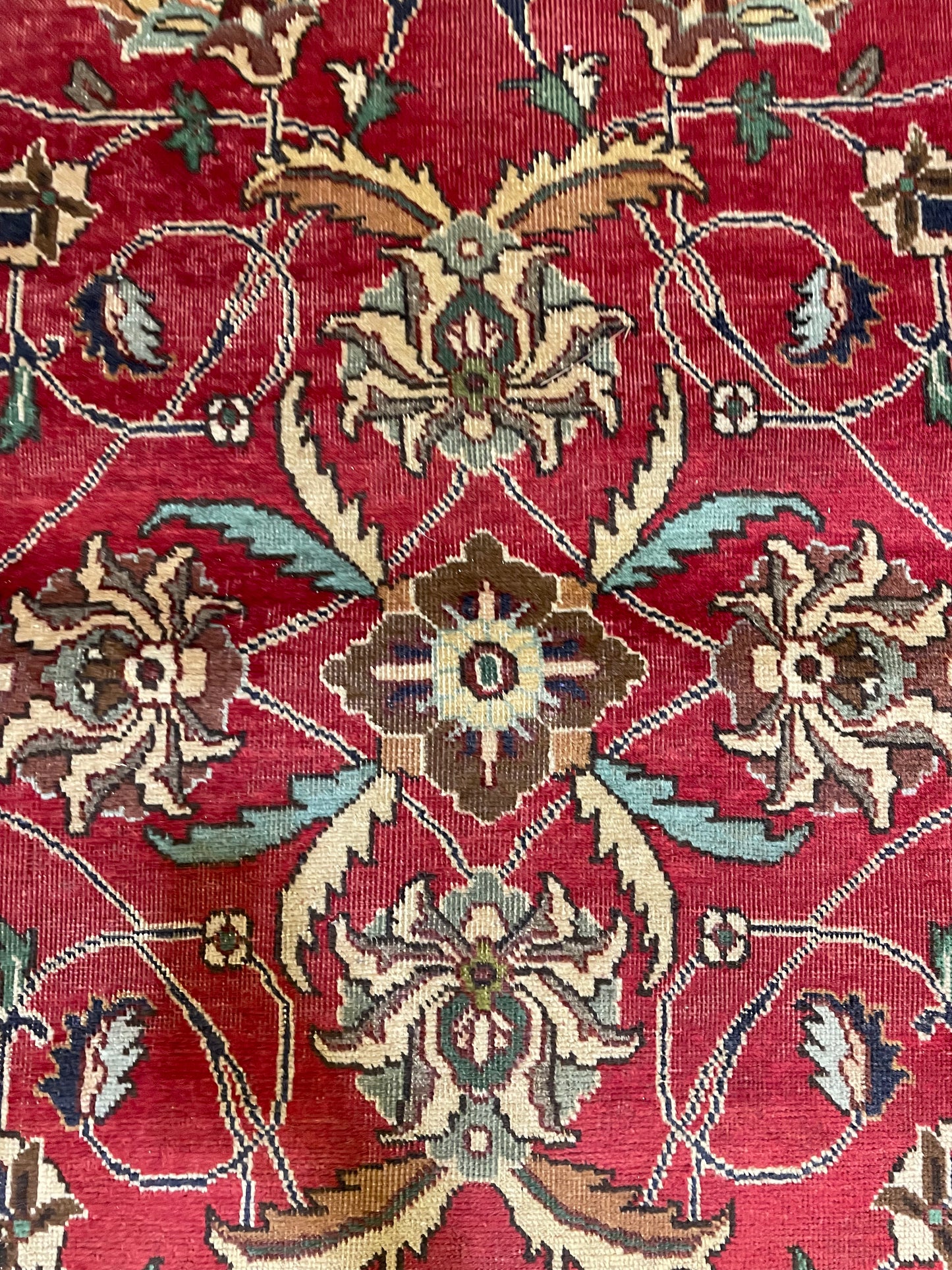 Hand-Knotted Wool Rug Tabriz 9'9" x 12'4"