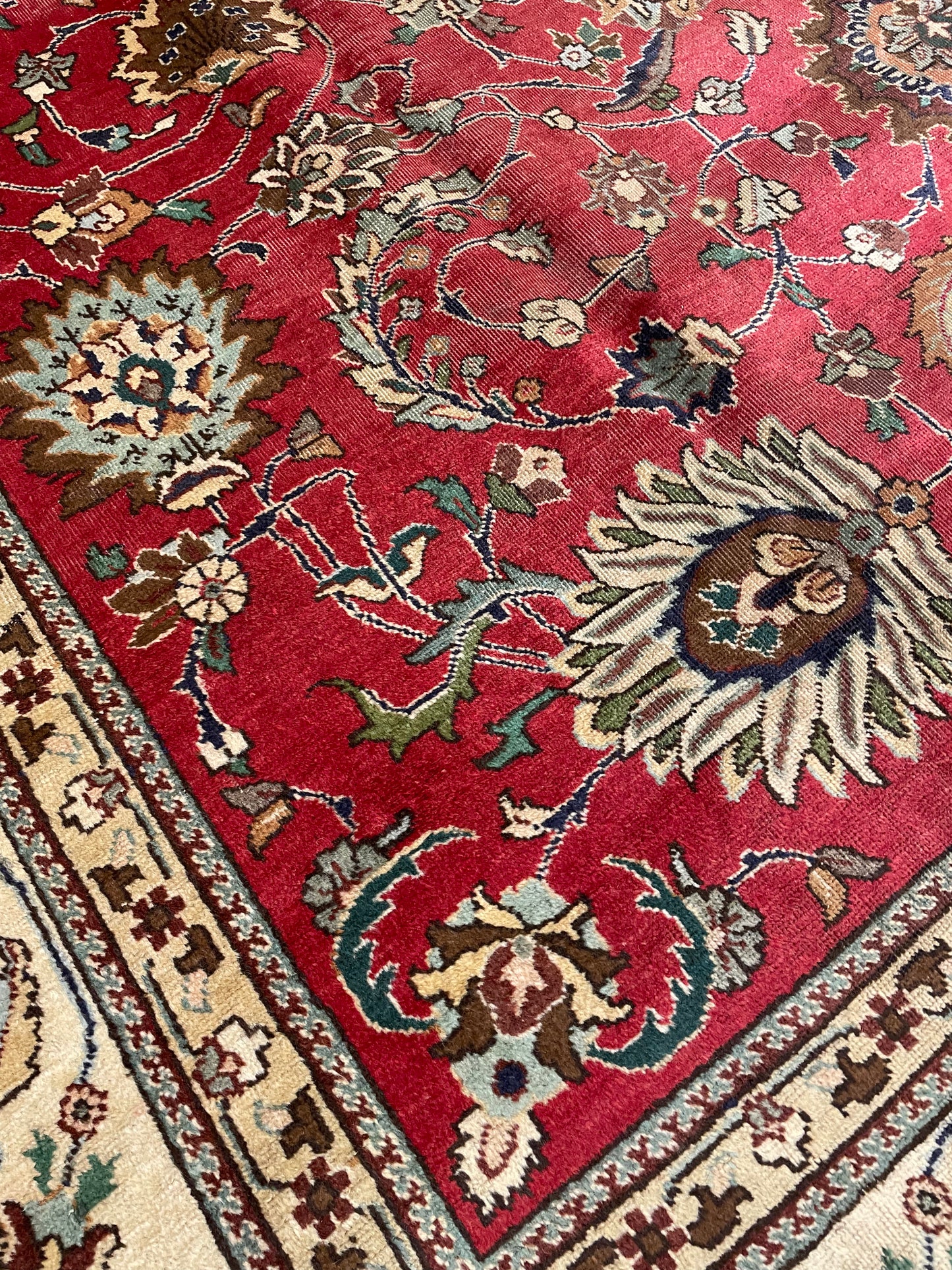 Hand-Knotted Wool Rug Tabriz 9'9" x 12'4"