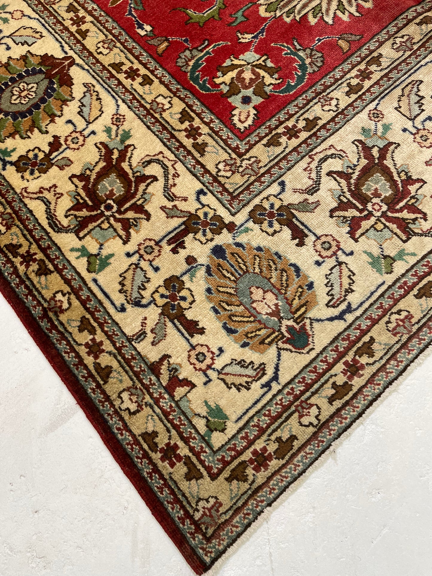 Hand-Knotted Wool Rug Tabriz 9'9" x 12'4"