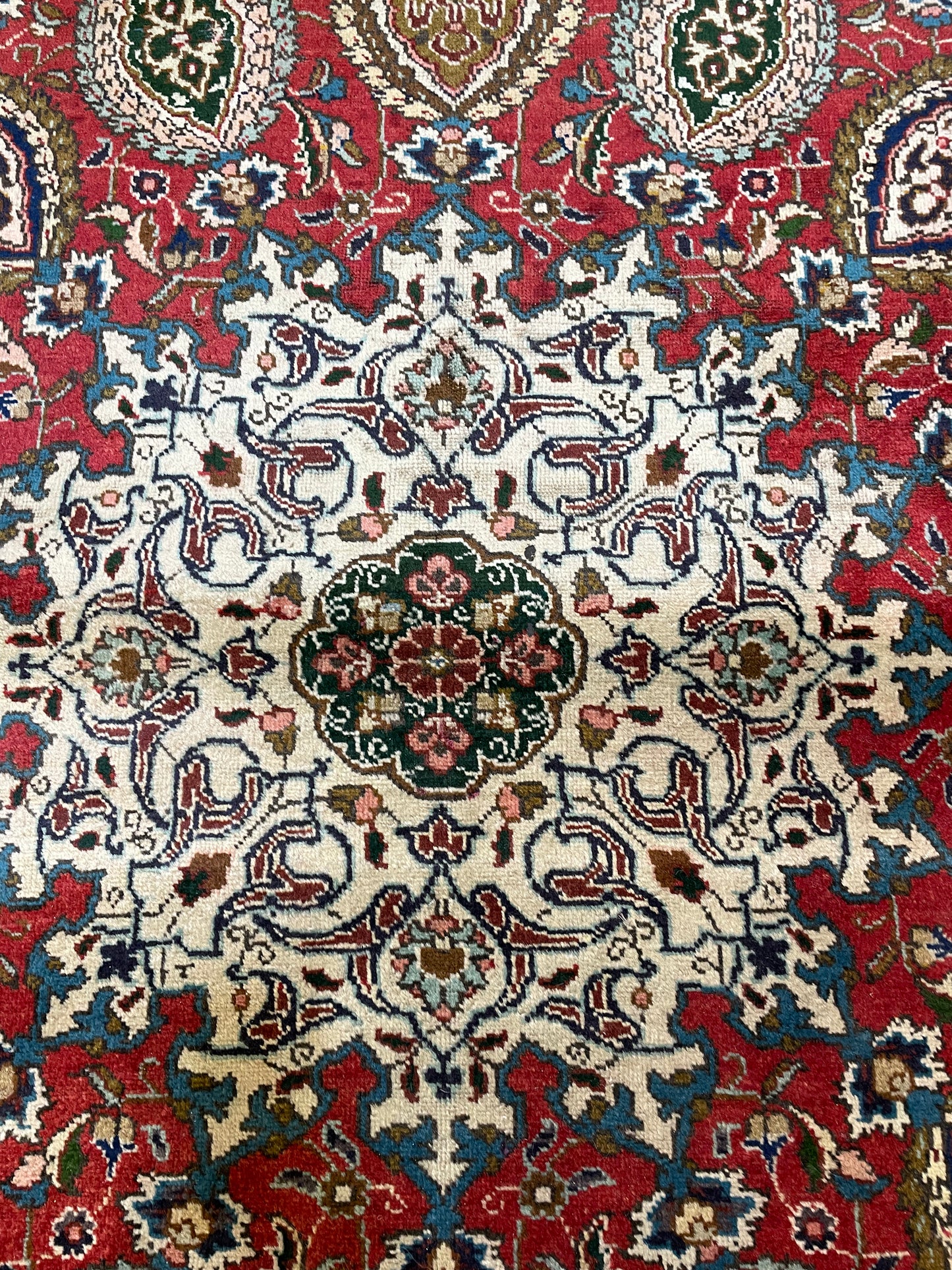 Hand-Knotted Wool Rug Tabriz Signed 9'10" x 12'9"