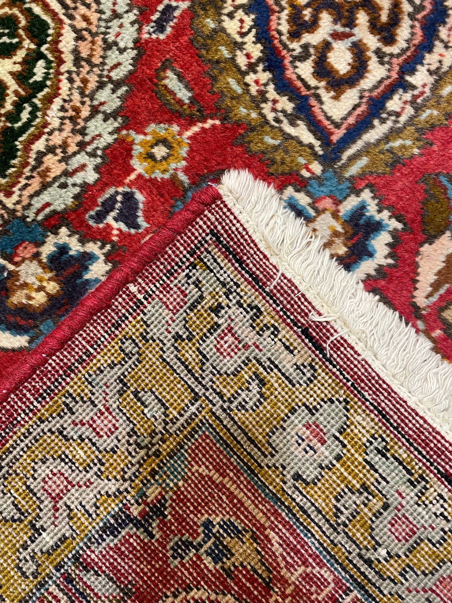 Hand-Knotted Wool Rug Tabriz Signed 9'10" x 12'9"