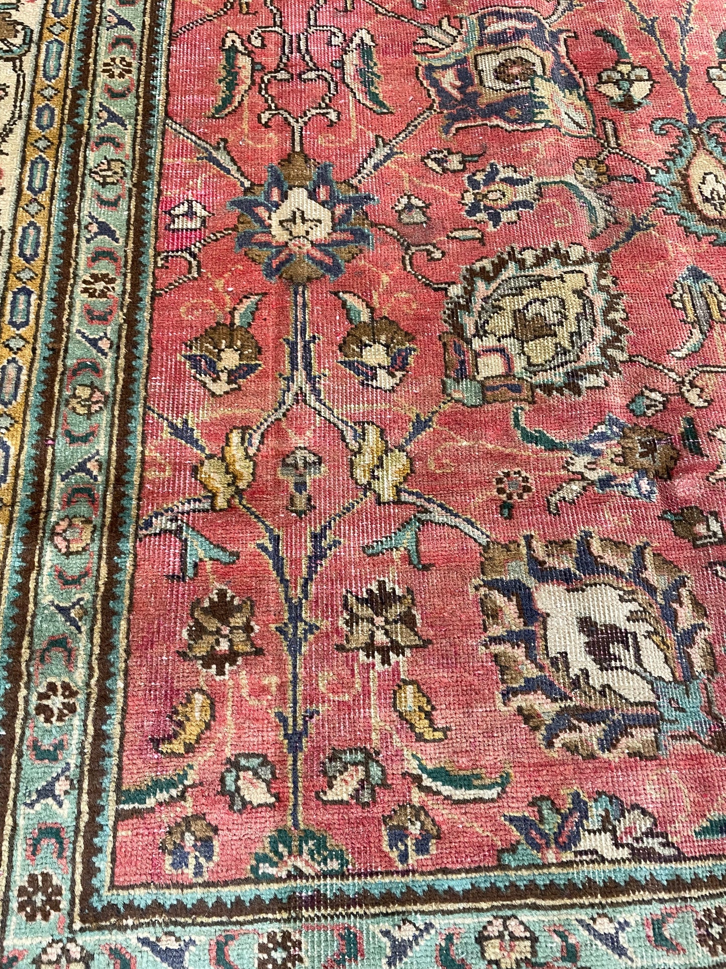 Hand-Knotted Wool Rug Tabriz 9'2" x 12'6"