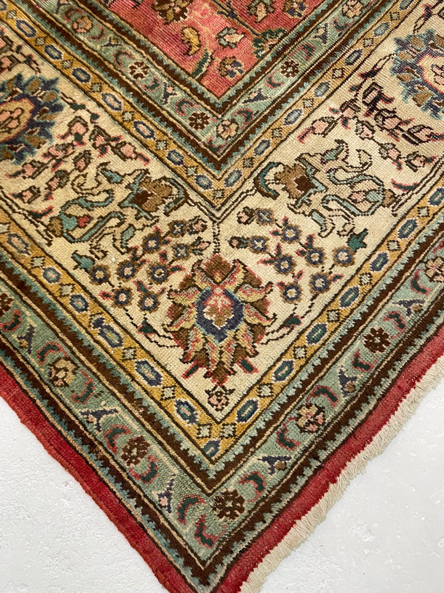 Hand-Knotted Wool Rug Tabriz 9'2" x 12'6"