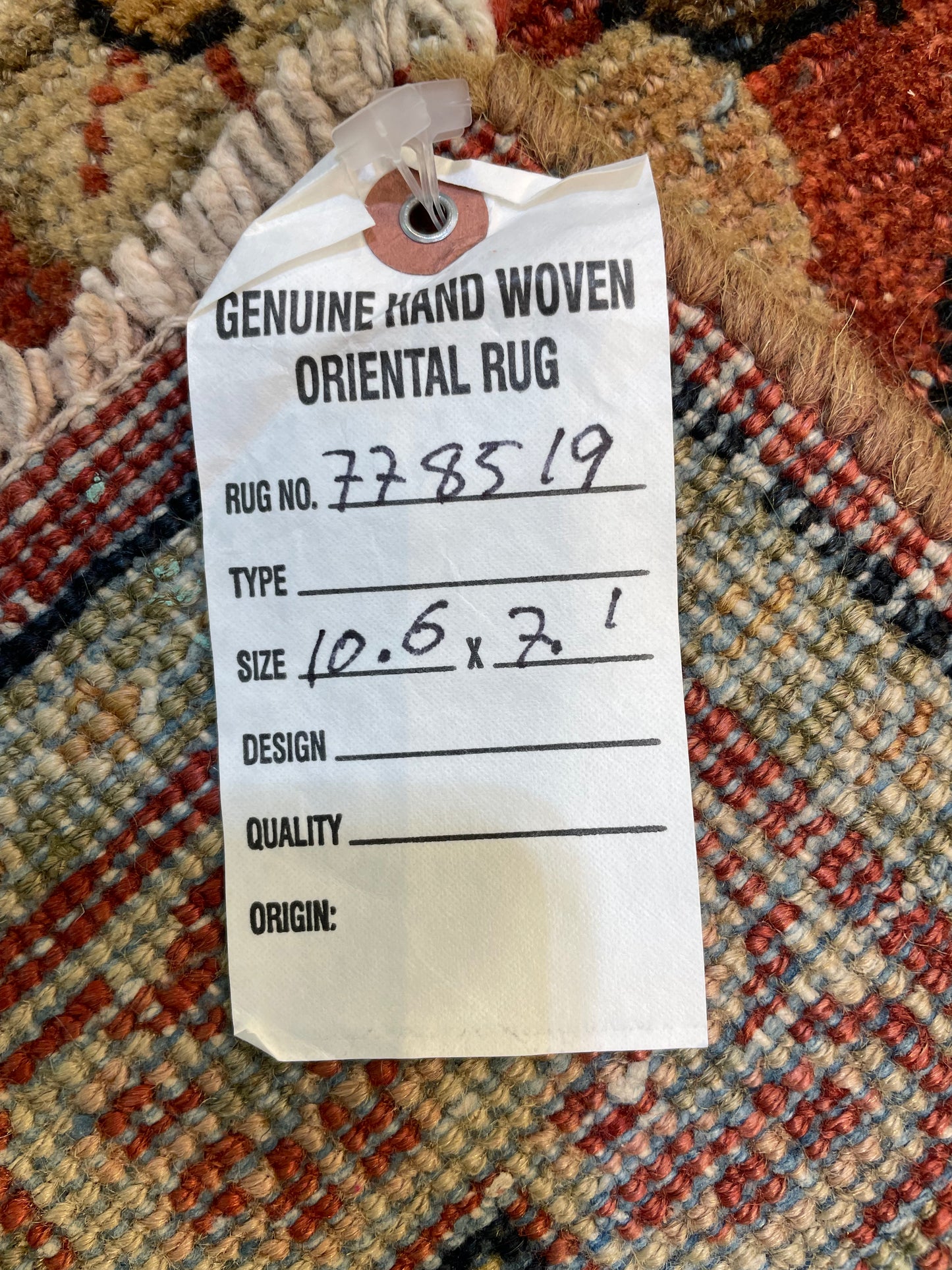 Hand-Knotted Wool Area Rug Antique Mahal 7'1" x 10'6"
