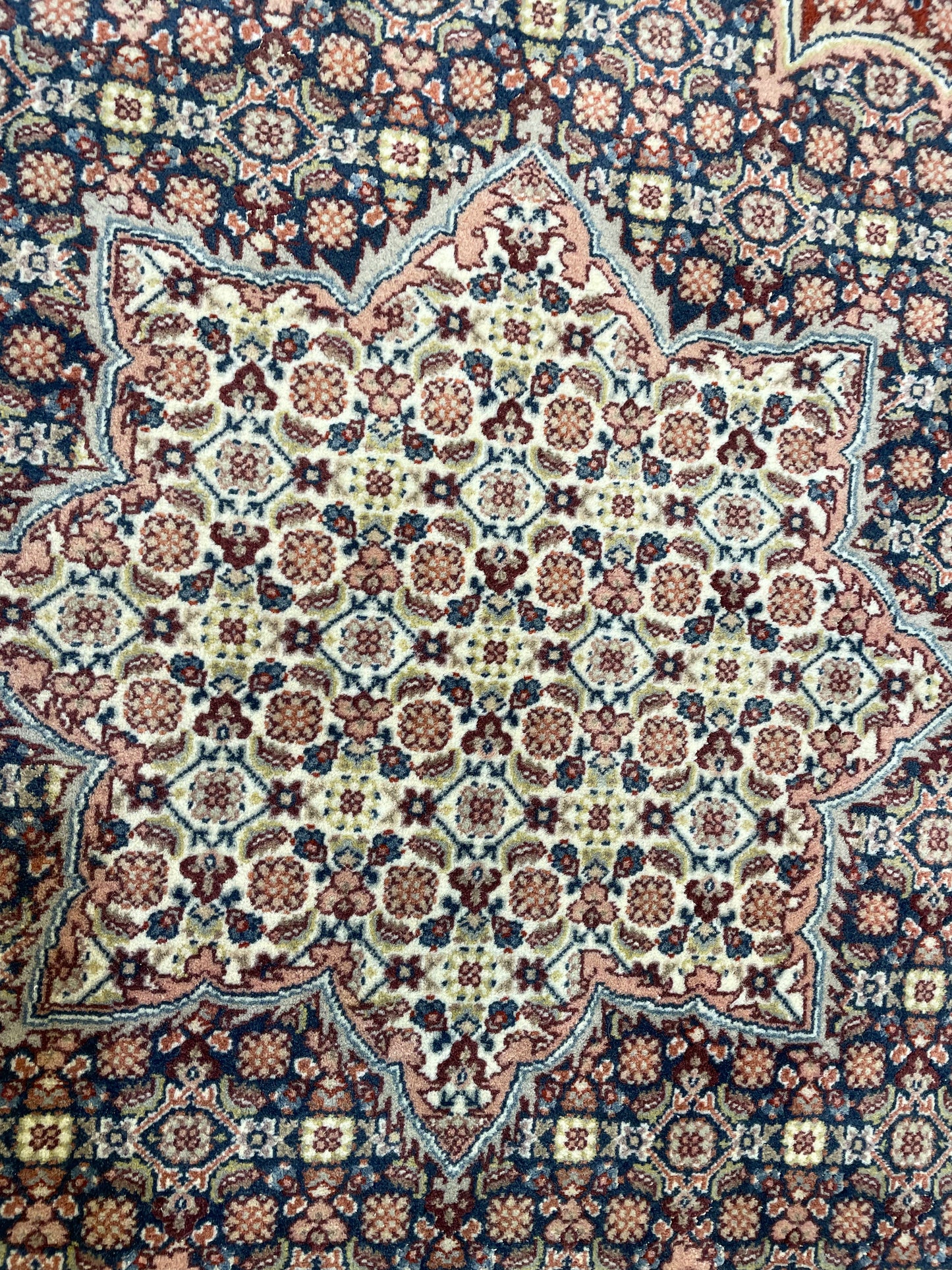 Hand-Knotted Wool Area Rug Mahi High Density Square 8'2" x 8'6"