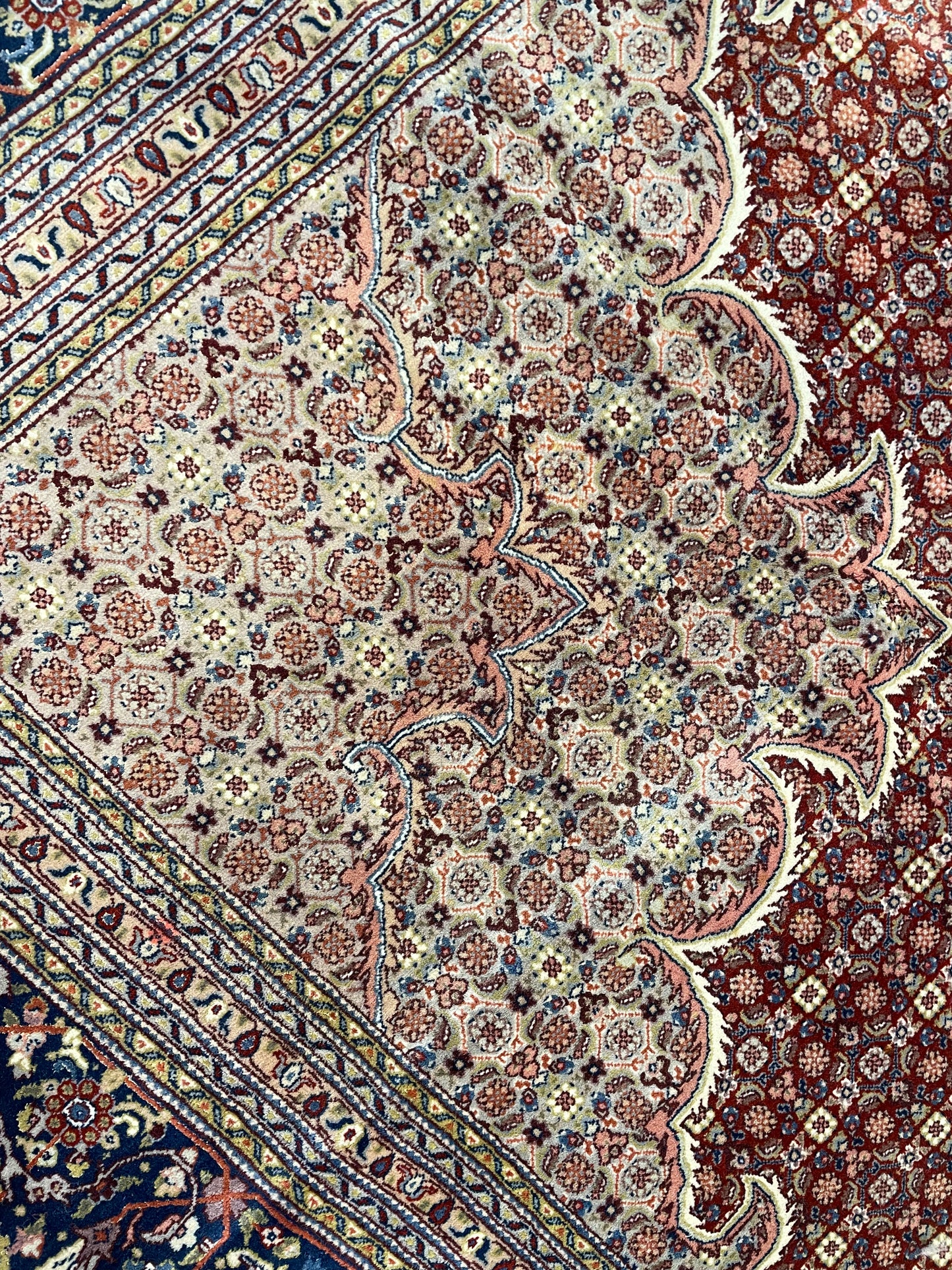 Hand-Knotted Wool Area Rug Mahi High Density Square 8'2" x 8'6"