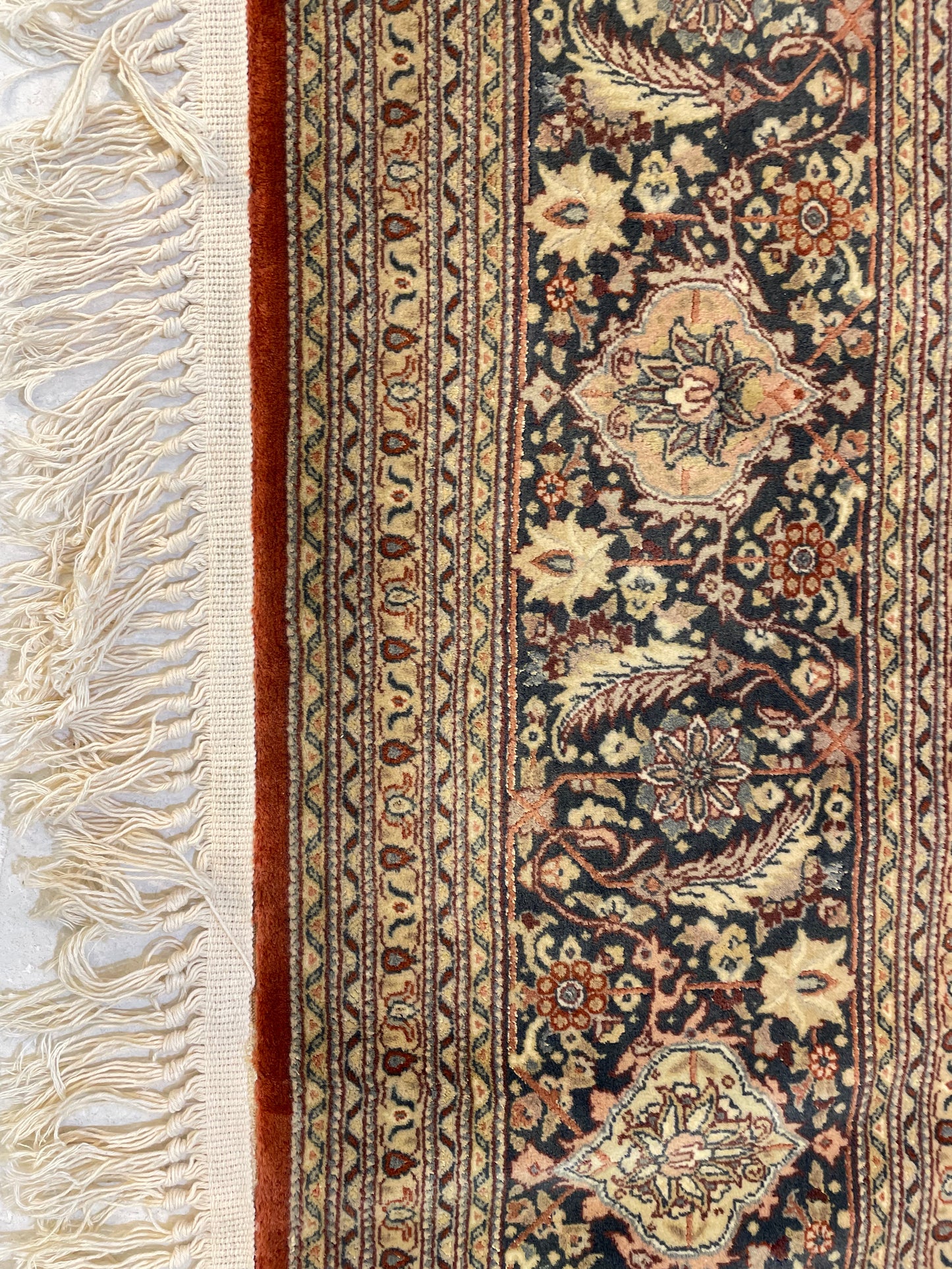 Hand-Knotted Wool Area Rug Mahi High Density Square 8'2" x 8'6"