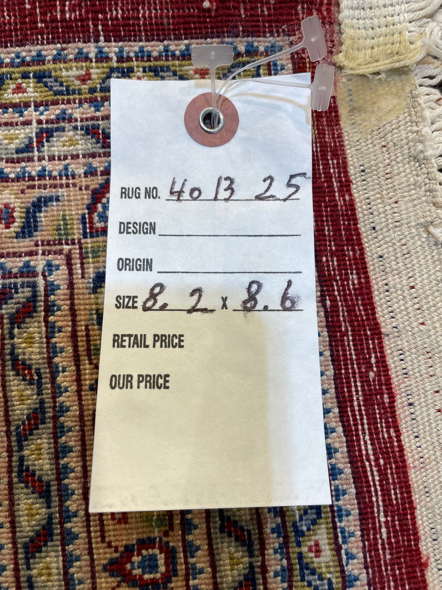 Hand-Knotted Wool Area Rug Mahi High Density Square 8'2" x 8'6"
