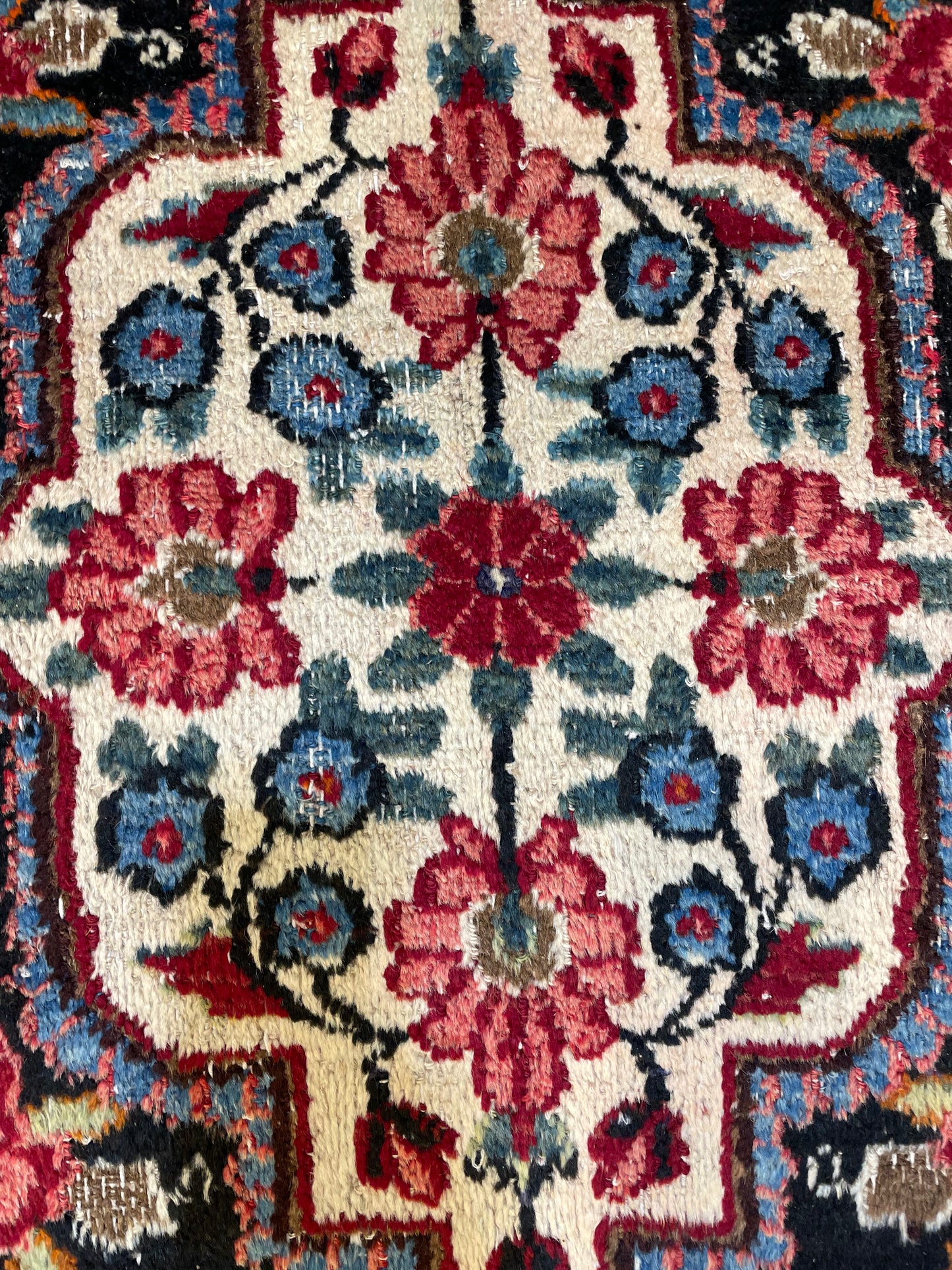 Hand-Knotted Wool Area Rug Birjand Open Field 8' x 11'3"