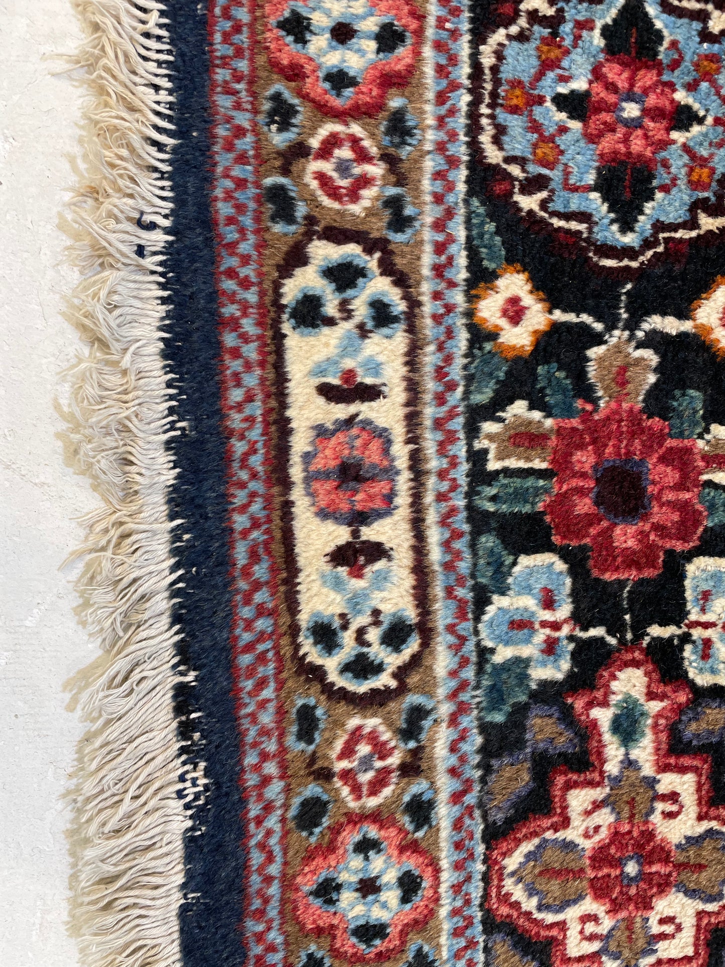Hand-Knotted Wool Area Rug Birjand Open Field 8' x 11'3"