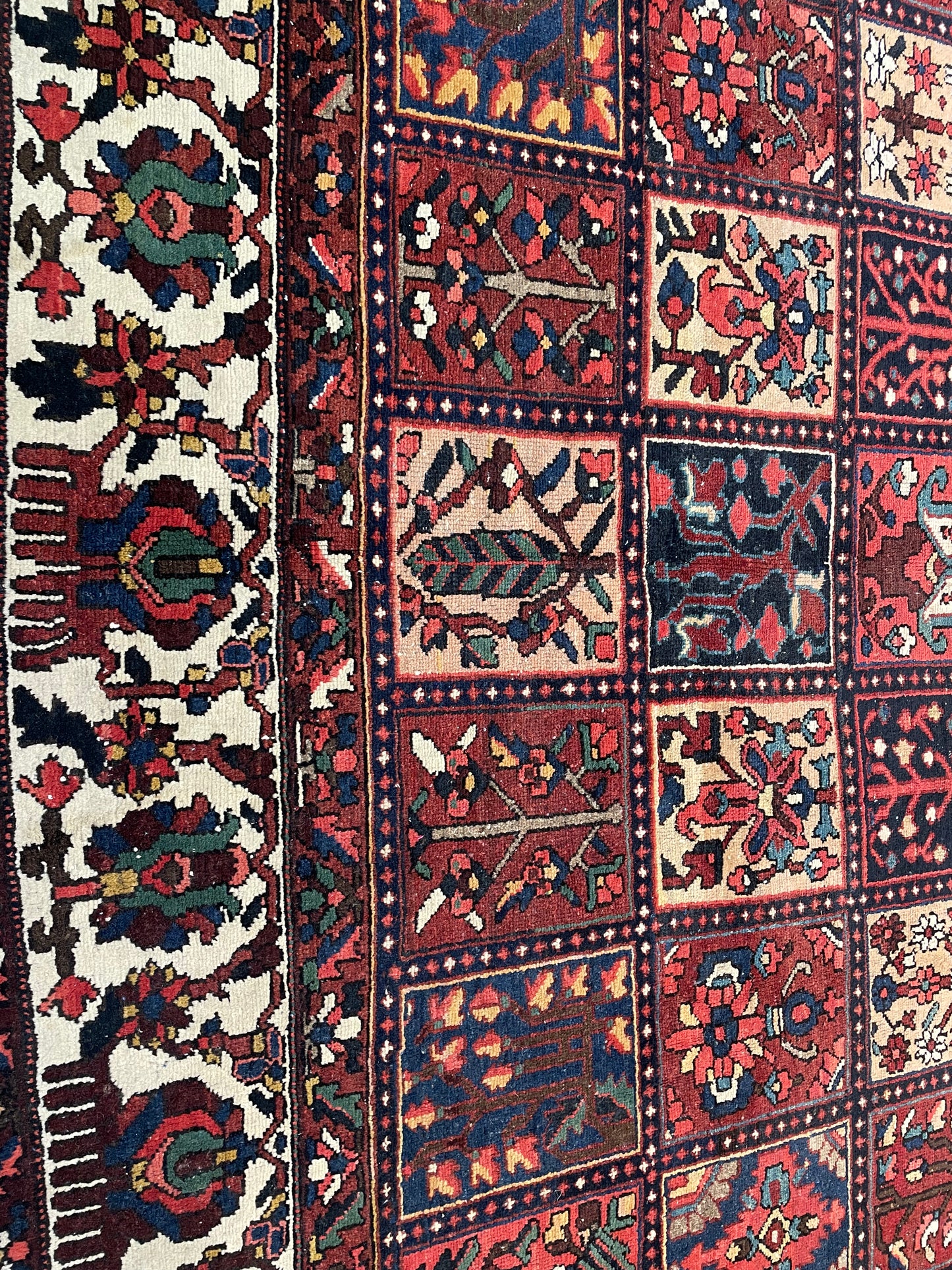 Hand-Knotted Wool Area Rug Bakhtiari 10'10" x 12'10"