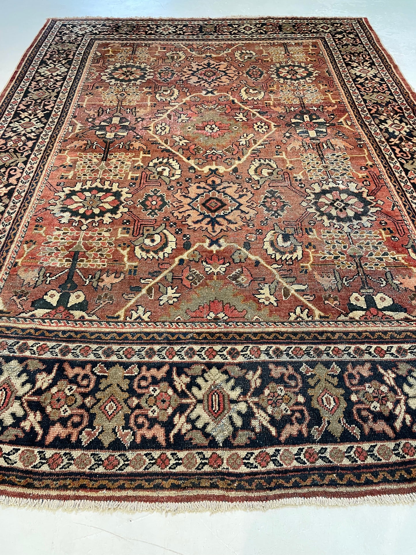 Hand-Knotted Wool Area Rug Mahal 8'6" x 11'10"