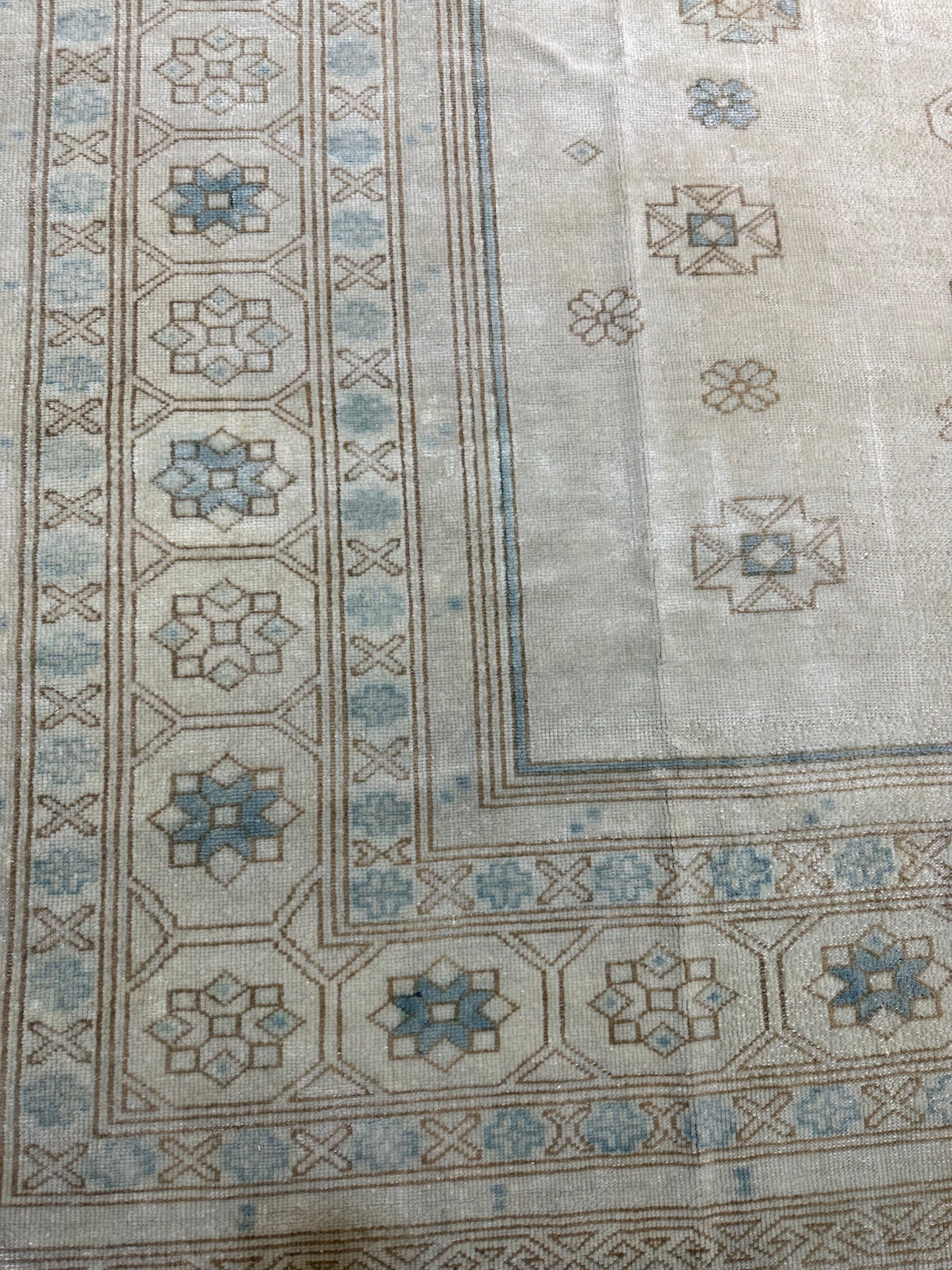 Hand-Knotted Wool Rug Turkish Oushak 8'10" x 12'1"