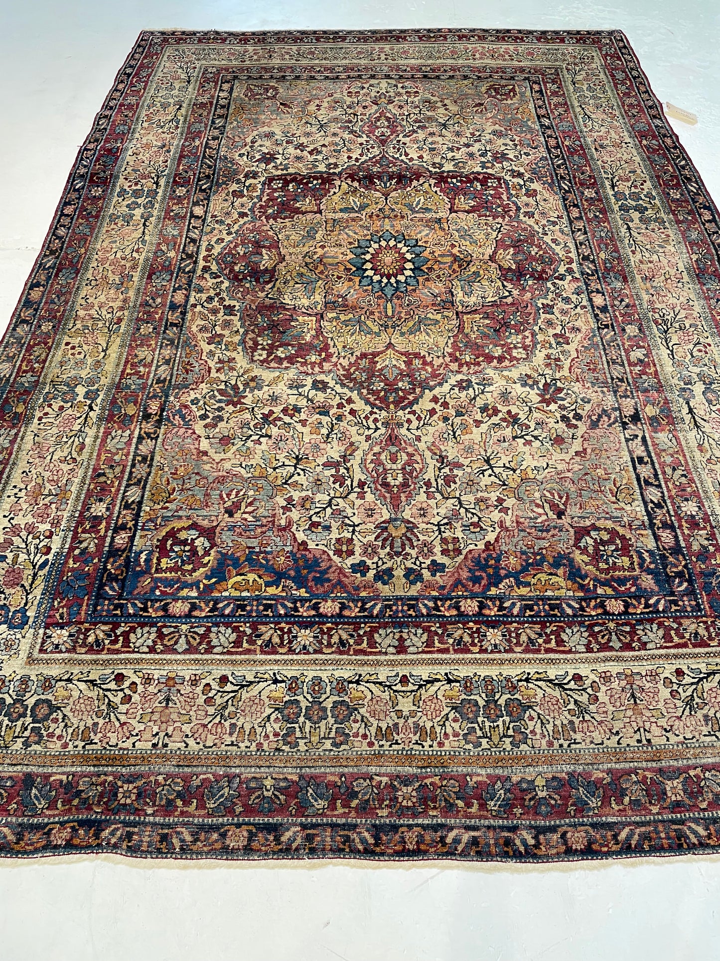 Antique Hand-Knotted Wool Area Rug Farahan Collectible 6'6" x 9'9"