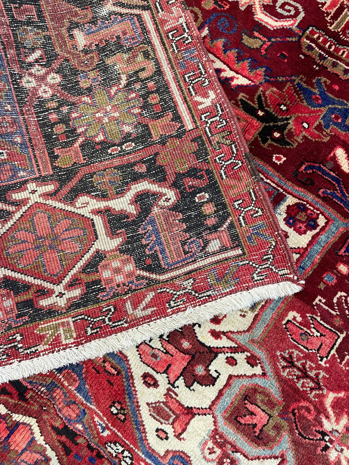 Hand-Knotted Wool Area Rug Heriz 10' x 12'7"