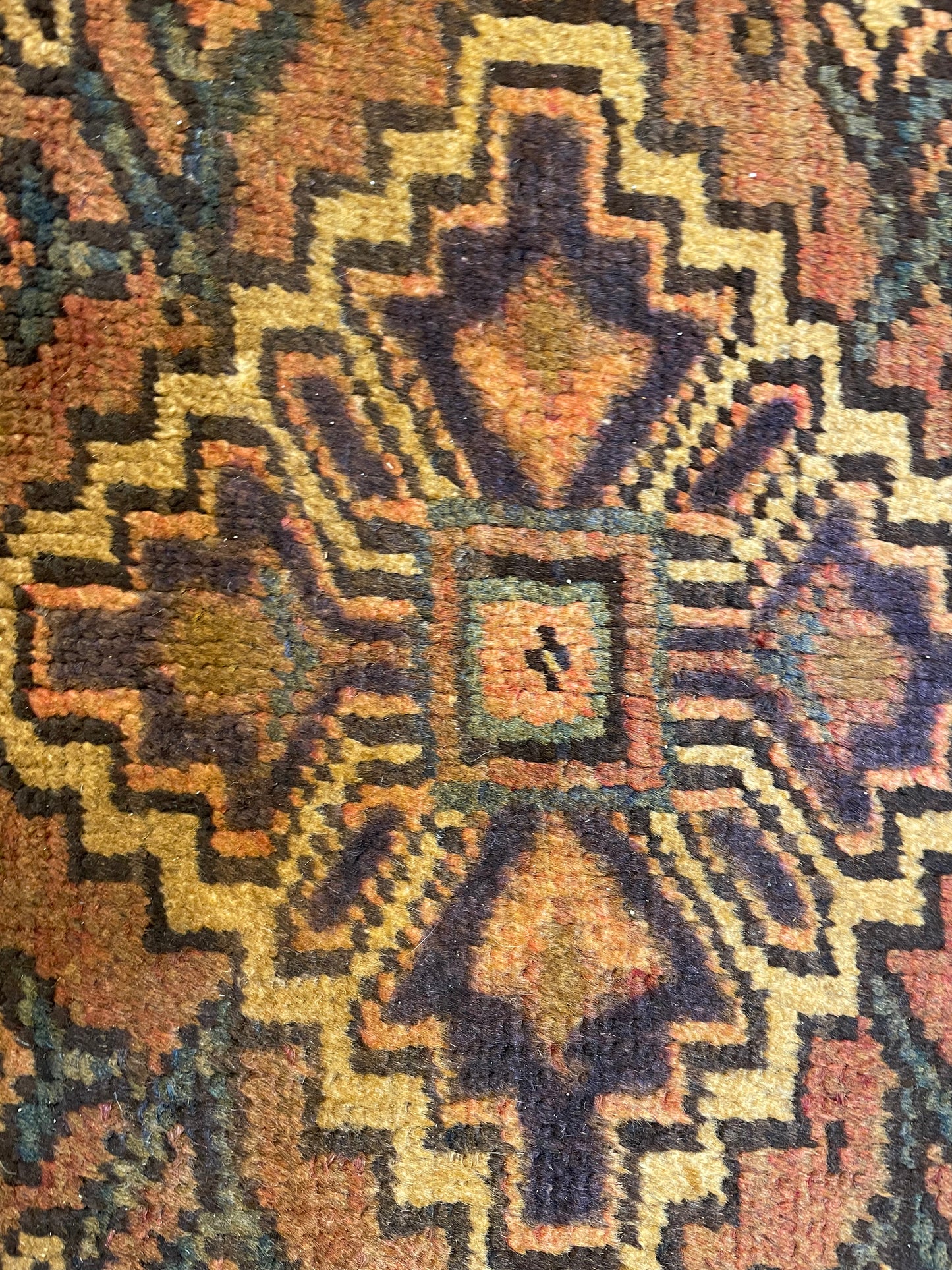 Hand-Knotted Wool Area Rug Heriz Tea Washed 8'3" x 11'